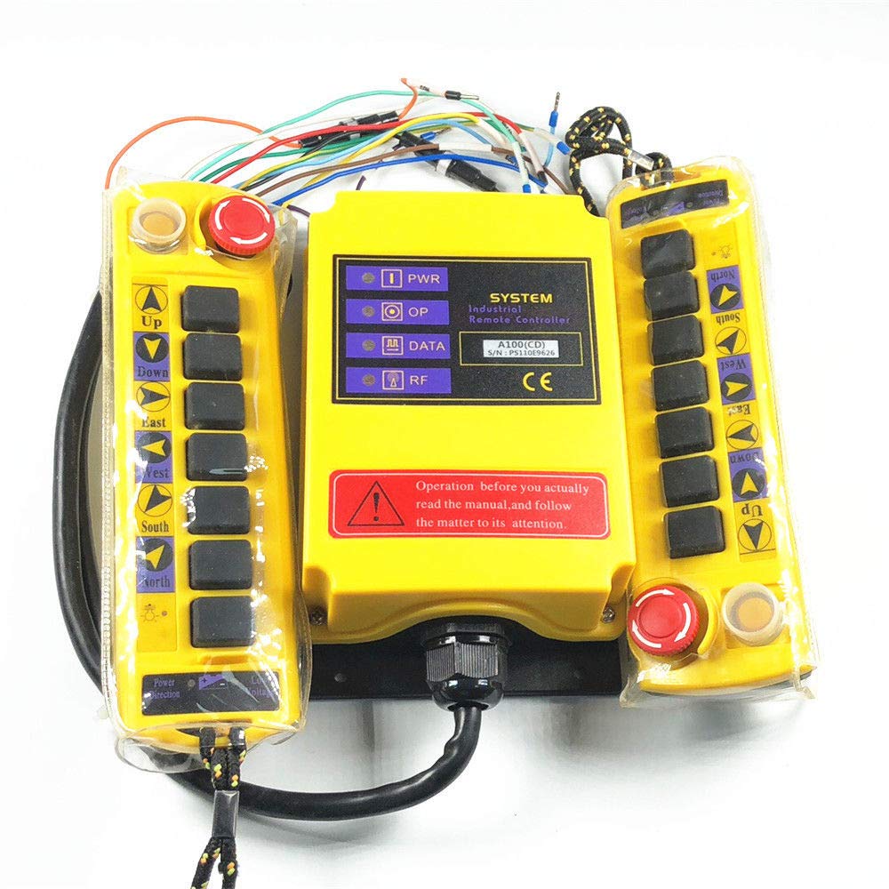 1 Speed 2 transmitter Control Hoist Crane Radio Remote Control System Controller - (Voltage: 36v)
