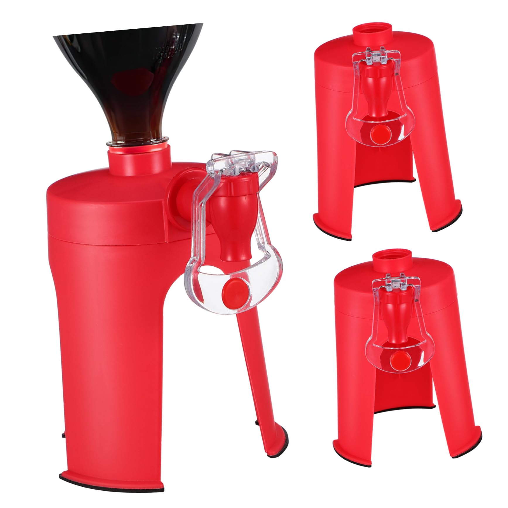 FELTECHELECTR Creative Drink Dispenser Stand Dispenser with Faucet for Carbonated Beverages Easy to Use Food Grade for Home Office Parties
