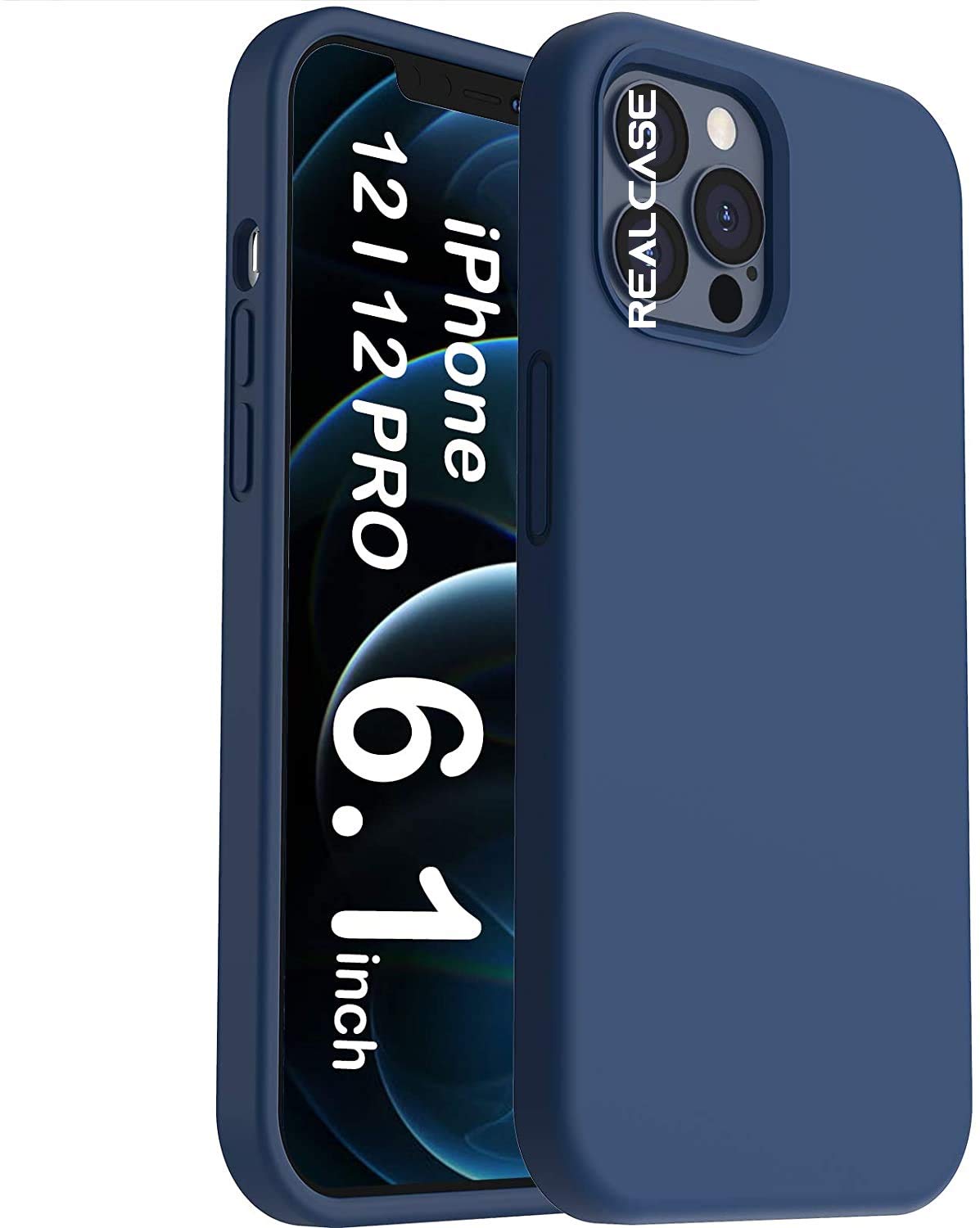 REALCASE iPhone 12/12 Pro Case, Liquid Silicone Back Cover Designed for iPhone 12 | iPhone 12 Pro 6.1 (S-Dark Blue) (B08LZZQDKF) Amazon Price History, Amazon Price Tracker