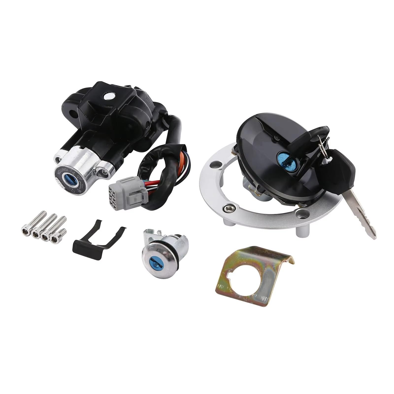 Blocchetto Chiavi Moto Compatibile Con Suzuki Per GSF650 Per Bandit 650 2005-2012 Interruttore Blocco Accensione Interruttore Avviamento A Barilotto Blocco Accensione Interruttore Avviamento