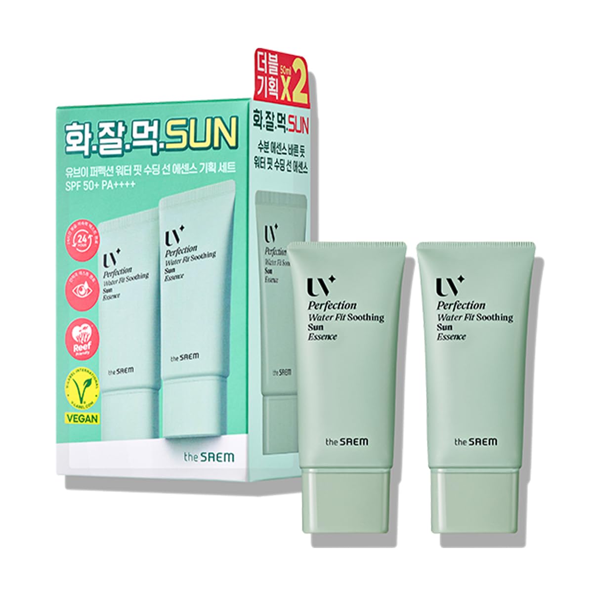 THE SAEM UV Perfection Waterfit Soothing Sun Essence SPF50+…