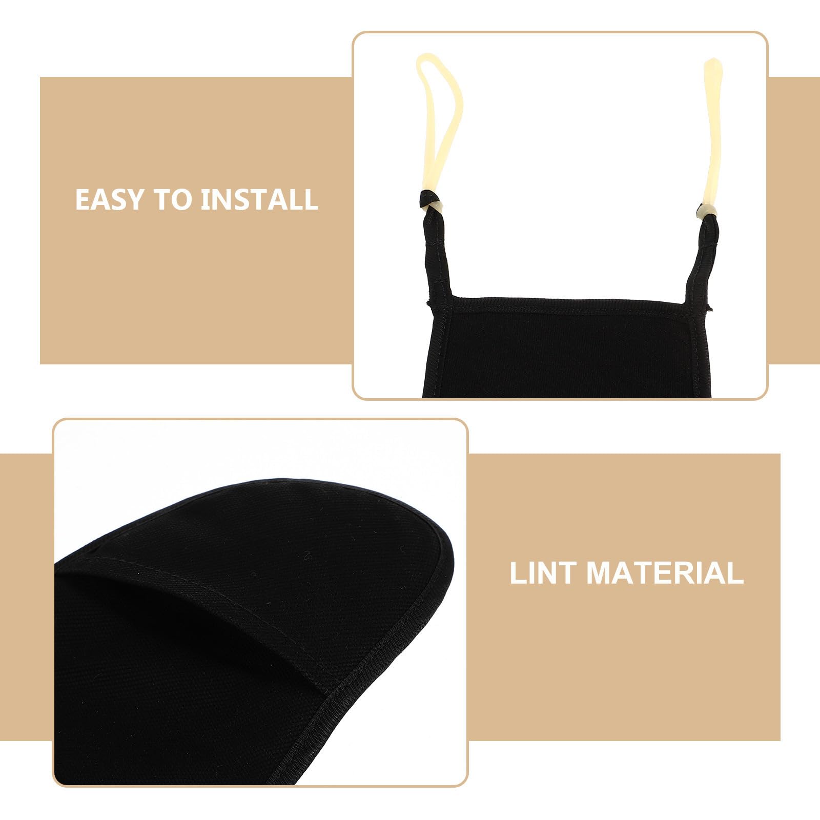 Almohadilla Violín de en para Color Mentonera Cómoda Negro, Diseño y, Material de Lino Práctico Que Deslizamientos para Tocar y Varios estilos Varios estilos