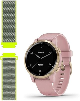Sport Mesh Strap Compatible with Garmin vivoactive 4S/Venu 2S Smartwatch Replacement Woven Nylon Wristband Quick Release 18mm - (07#) Small