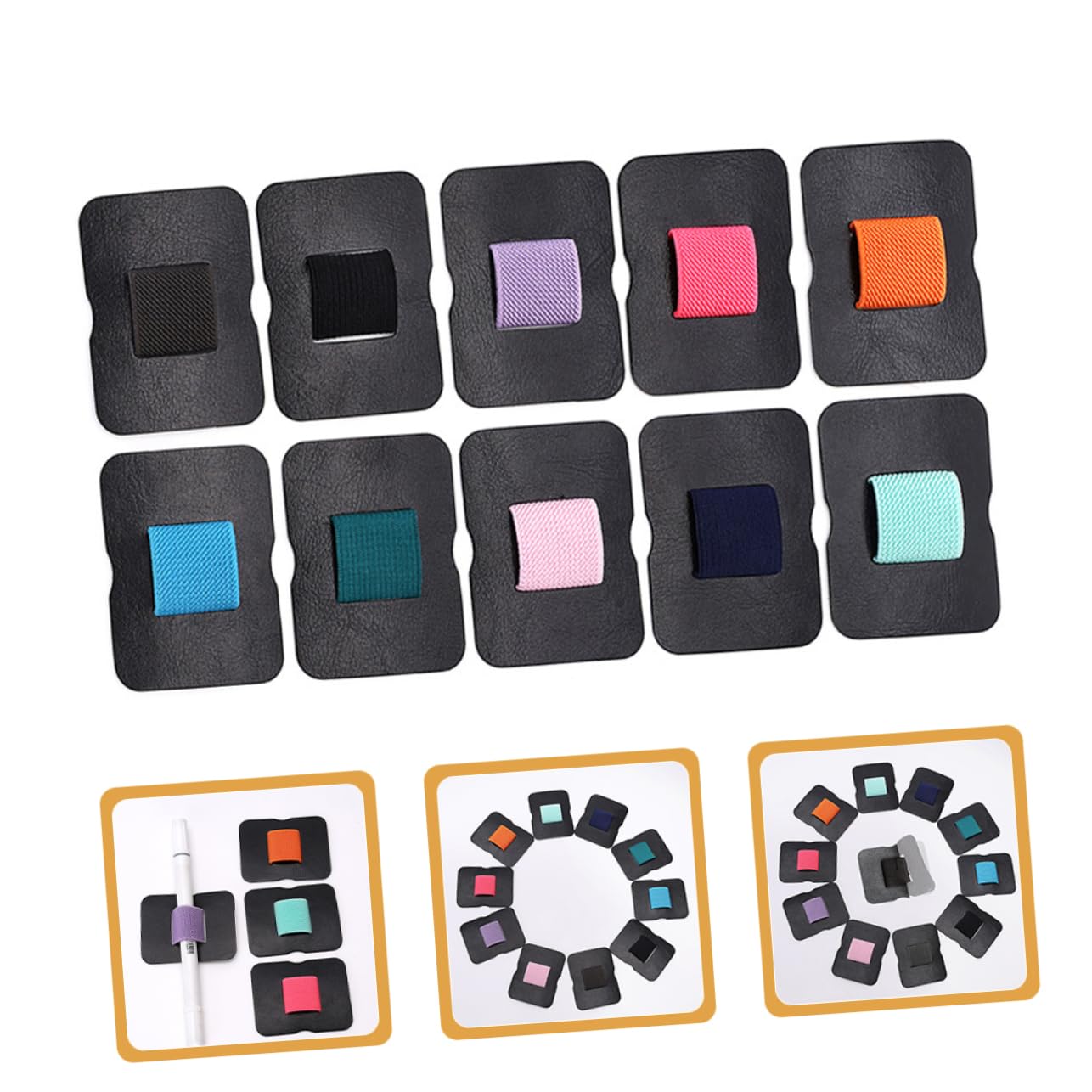 STOBOK 40stücke Teiliges Selbstklebende Stifthalter Für Notebooks Und Tablets Elastische Stiftschlaufe Verschiedenen Farben Praktischer Organizer Für Büro Und Unterwegs