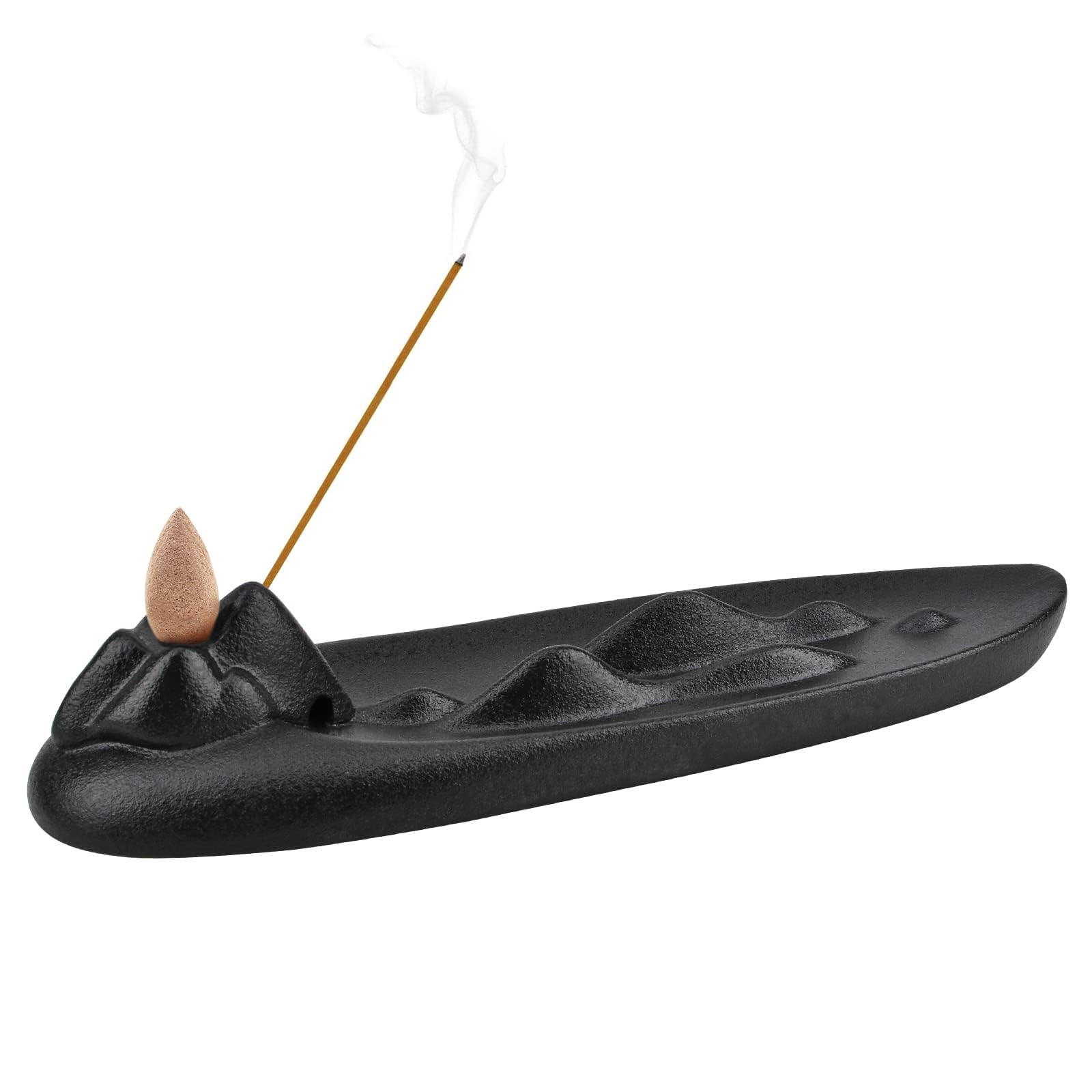 Benting Ceramic Incense Burner, Backflow Incense Holder, Aromatherapy Cone Sticks Burner Holder, Home Ornament,Room Decor