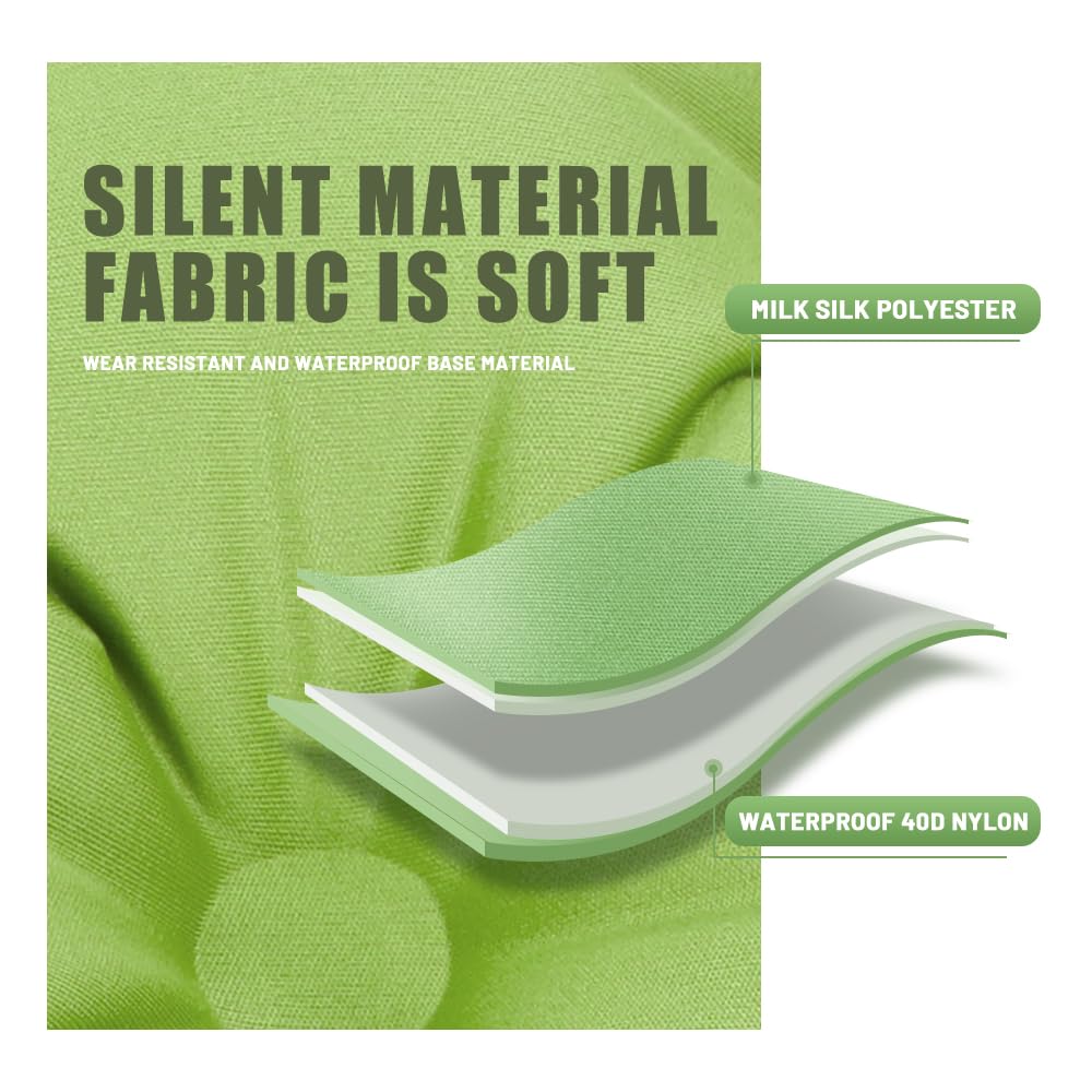 WOLFSTORM Camping Inflatable Sleeping Pad, Ultra-Light Built-in Foot Pump Inflatable Camping Pad, Compact Camping Comfortable Sleeping Pad for Camping Backpacking Hiking Tent Travel (Green)