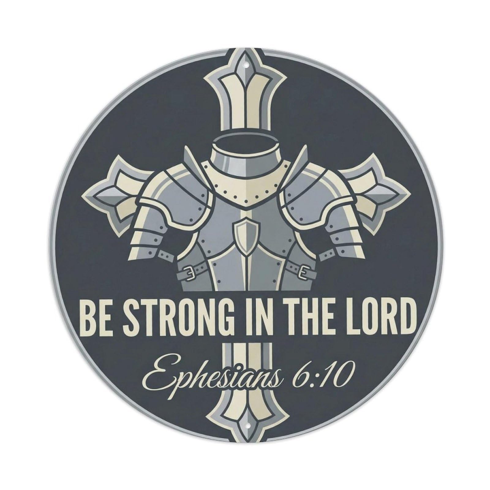 Blessing Medallion Pastel Circle Multilingual Verse Metal Tin Sign Plaque Wall Decor for Cafe, Man Cave, Club Bar, Office, Home Garden Round Metal Poster 8x8Inch