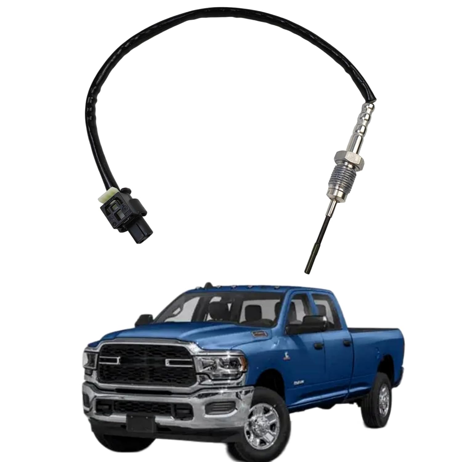 68306261AB Exhaust Temperature Sensor EGT Sensor 68306261AA fit for 2019-2025 Ram 2500 3500 Trucks with 6.7 Diesel Engines (Rear/End Section)