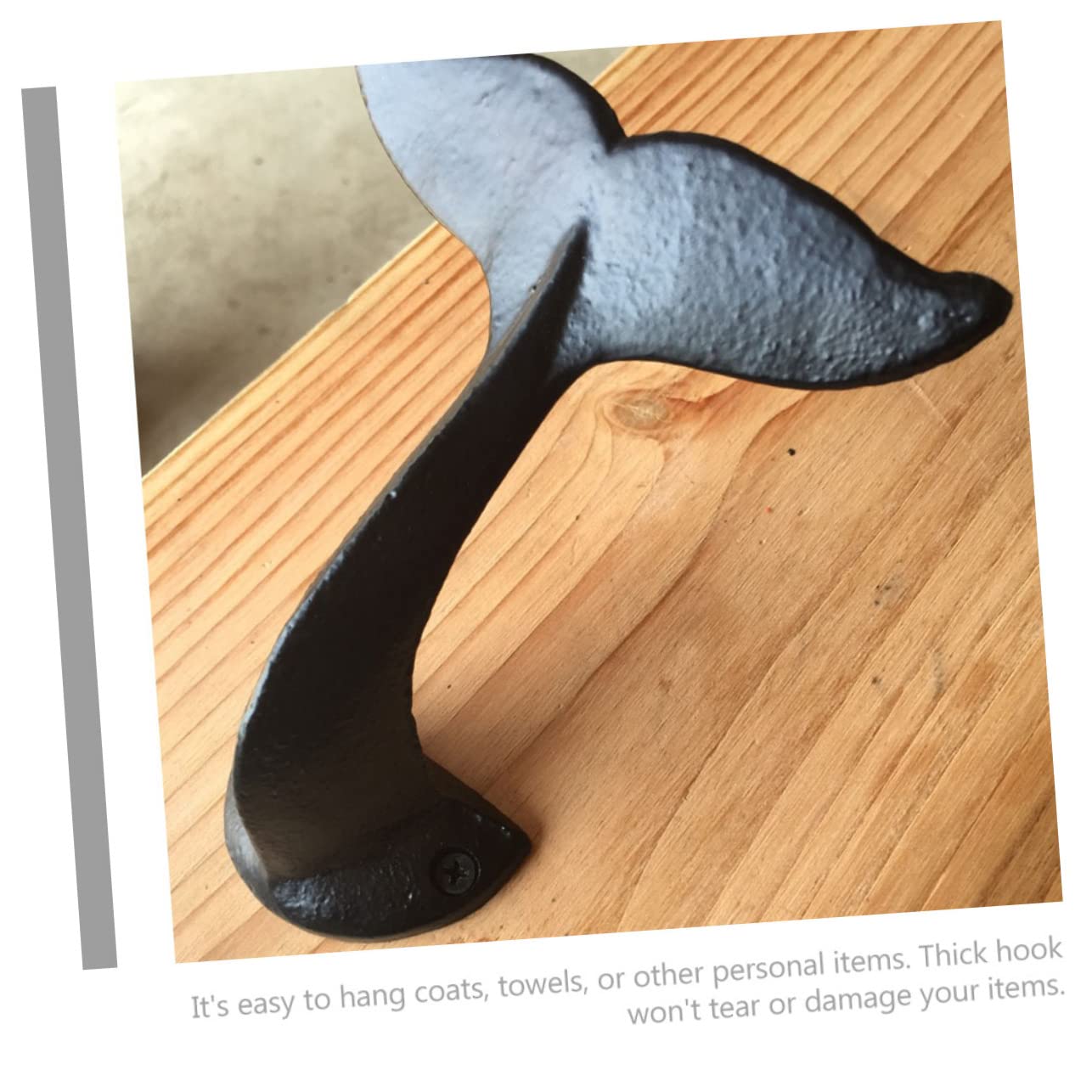 2piezas Gancho De Pared Decorativo De Ballena Fundición Resistente Para Colgar Abrigos Toallas y Llaves Para Hogar y Tienda