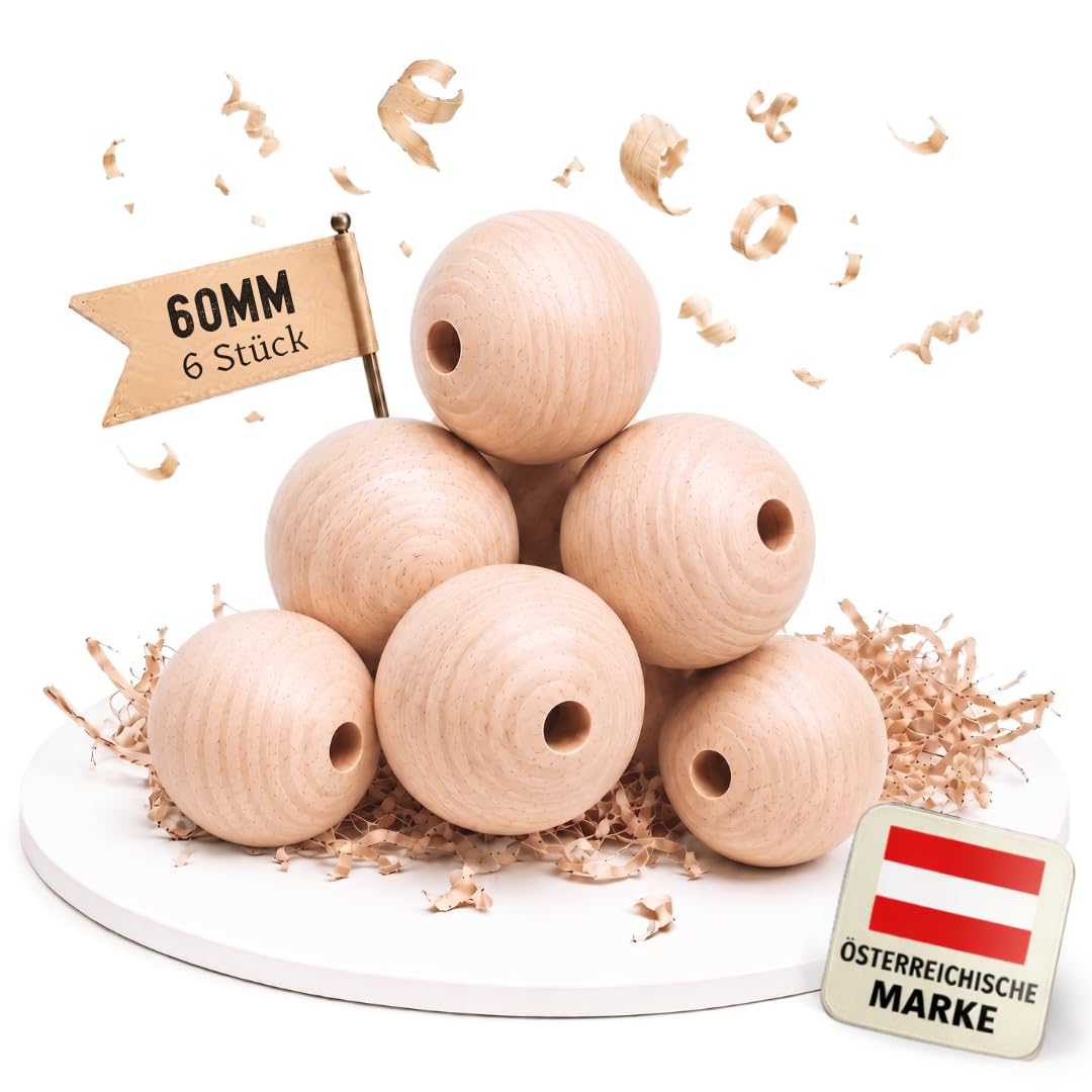 Holzkugeln mit Loch