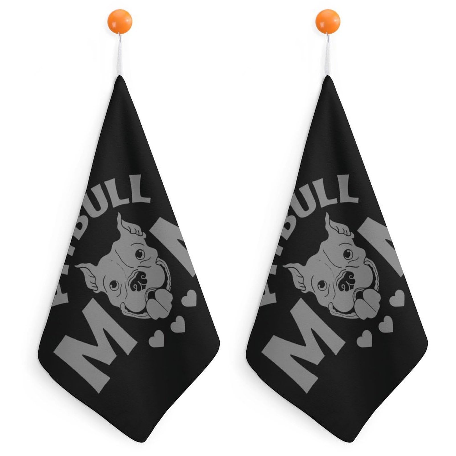 CGSBNGHA Pitbulls-Mom Hand Towel Hanging Face Towels Cleaning Cloths Handkerchief for Bathroom Kitchen