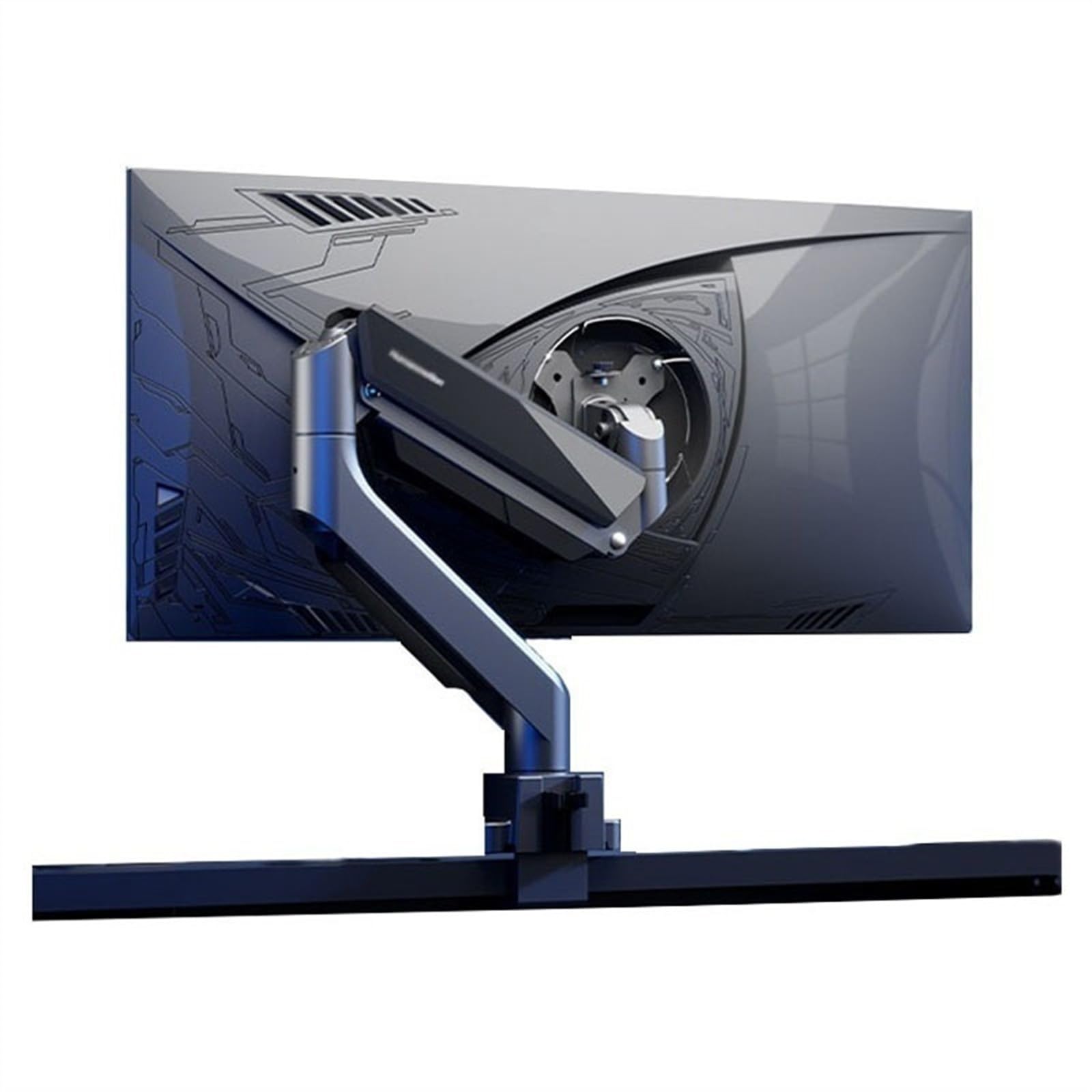 SaryEdge Display bracket arm 17"-45" Single Monitor Mount, Gas Spring Aluminum Monitor Arm, Adjustable Stand, VESA 75/100 mm with Clamp and Grommet Base,Hold u,Gris