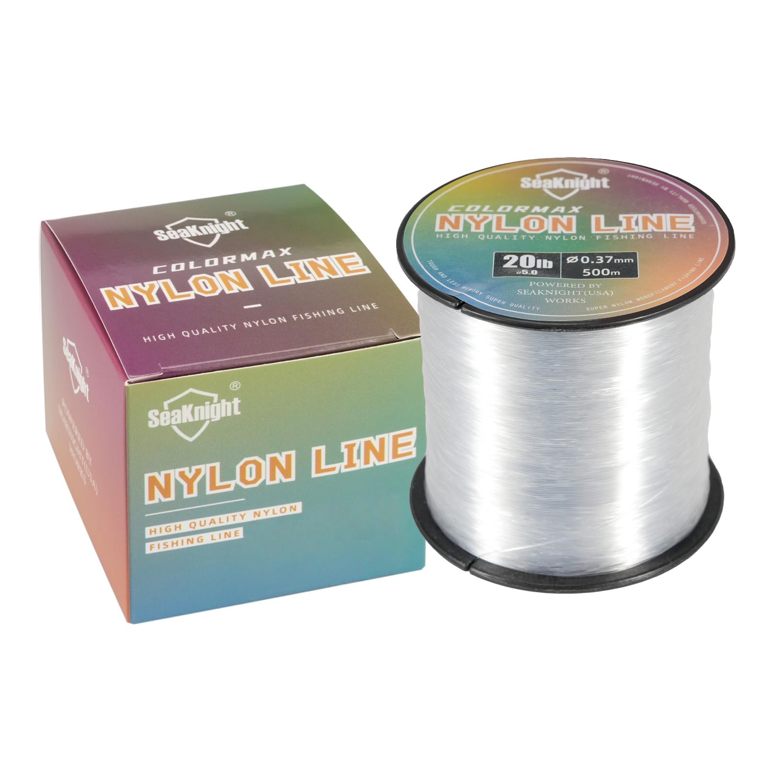 Seaknight COLORMAX Nylon Fishing Line 500M Smooth Monofilament Fishing Line Super Strong Carp Fishing Sea Fishing 2-35LB