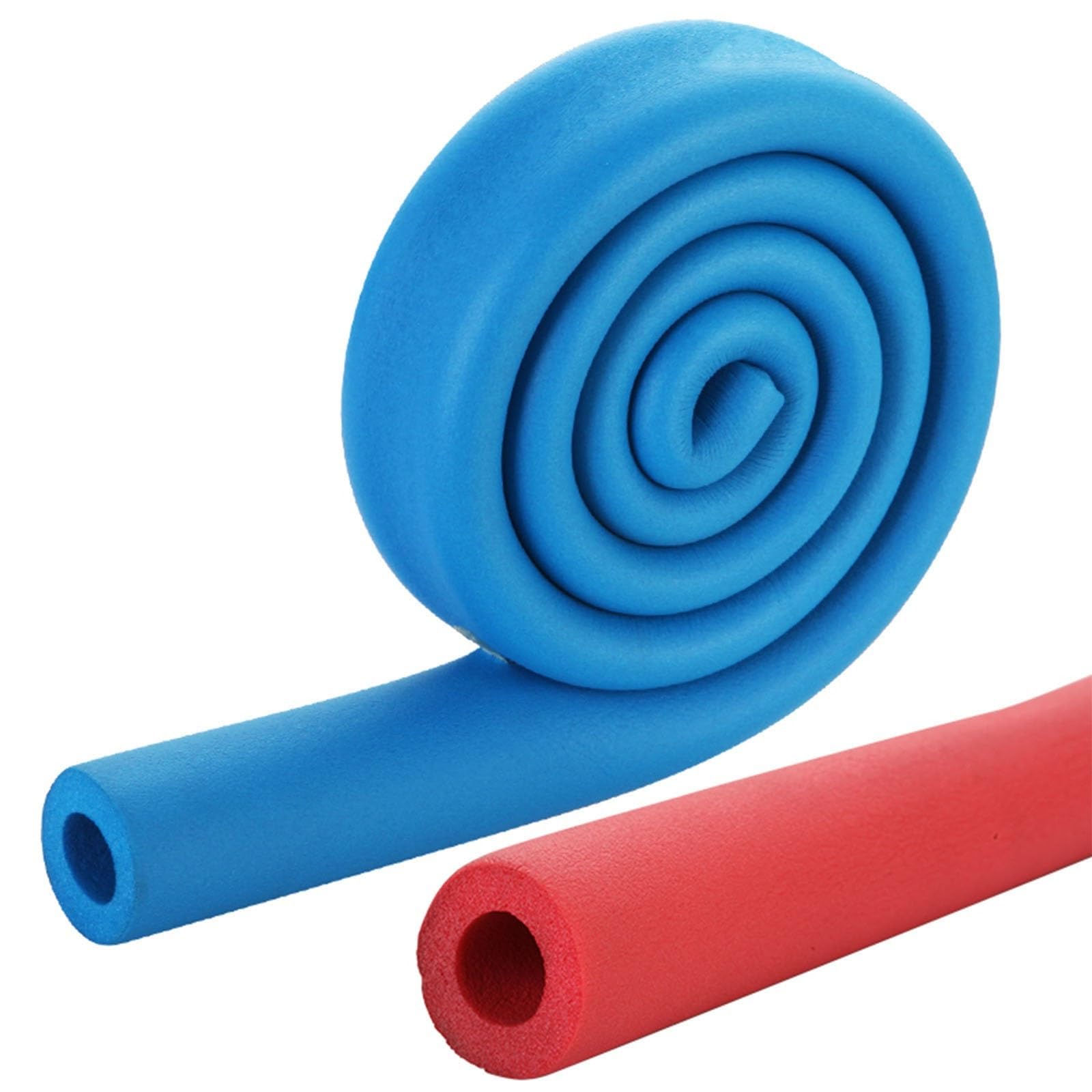 Coquilla Aislante Para Protección De Andamios, Aislamiento De Tuberías De 7 mm, 15 mm, 20 mm, 25 mm De Espesor, 1,8 m/2 m De Longitud, Tubo De Espuma Acolchado Para Obras De Construcción(Red,60mmx25mm