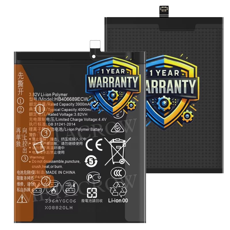 Image of Original HB406689ECW Battery Compatible for Huawei Y7 | Y7 2017 | Y7 2019 | Y7 Prime | Y9 2018 | Y9 2019 | Y9 Prime 2019 - (4000mAh) - 1 Year Warranty JK1