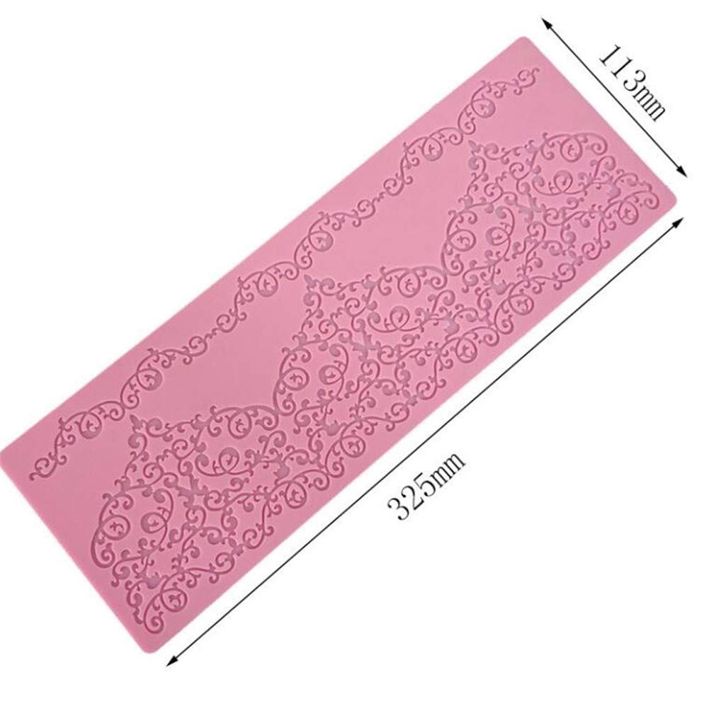 Tappetino Silicone Per Torte Con Motivo Foglie E Fiori, Stampo Per Pizzo E Rilievi, Fai Da Te Decorazioni Zucchero, Lavabile, 3 Pezzi