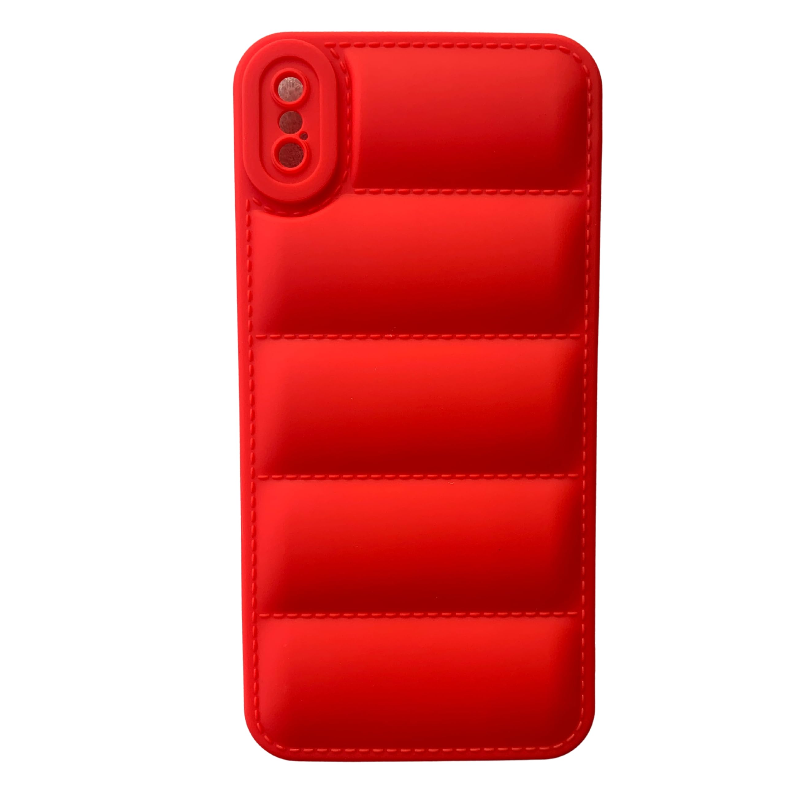 YellowCult Ultra Soft Touch Plush Down & 3D Protective Shockproof Puffer Airbag Silicone Back Cover Case for Apple iPhone X, XS (5.8 Inch) (Candy Red) (B0CCL72BQ2) Amazon Price History, Amazon Price Tracker