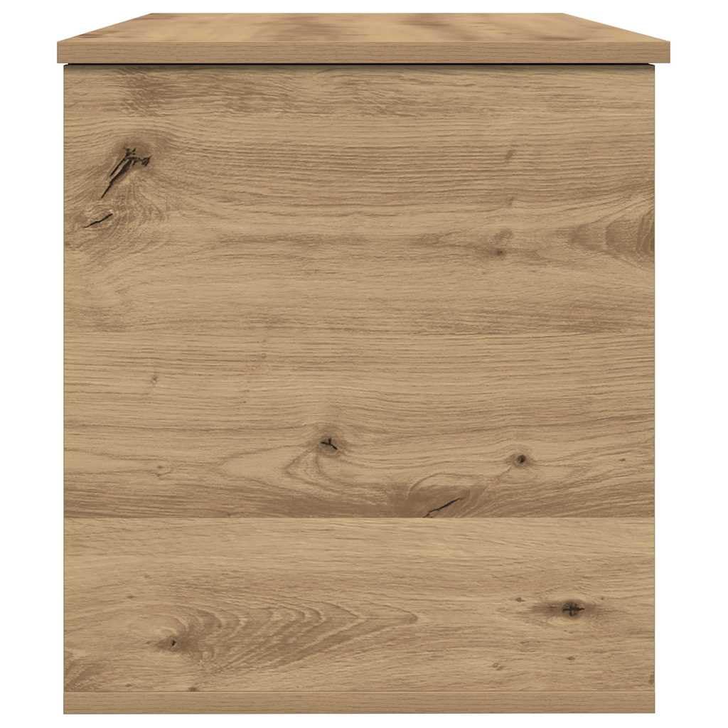 vidaXL Caja de Almacenamiento Roble Artisan 100 x 42 x 46 cm, Caja de Almacenamiento Moderna, Organizador Rectangular, Solución sin Desorden, Espacio Ample, Diseño Compacto | Suficiente lugar para todas tus cosas, Hecho de roble macizo, Acabado brillante