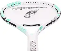 Teloon Raquetes de tênis recreativas para adultos - raquete de tênis de 68 cm para homens e mulheres, estudantes universitários, iniciantes, raquete de tênis (V10-branco e verde)