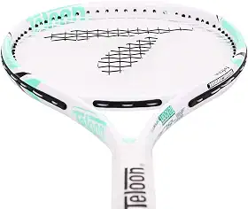 Teloon Raquetes de tênis recreativas para adultos - raquete de tênis de 68 cm para homens e mulheres, estudantes universitários, iniciantes, raquete de tênis (V10-branco e verde)