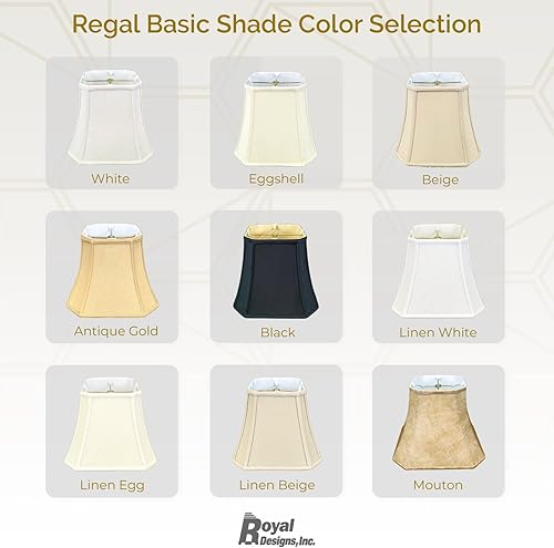 Miniatura 5 de Royal Designs - Pantalla de campana de esquina de corte cuadrado, cáscara de huevo de lino, 9 x 16 x 13 pulgadas