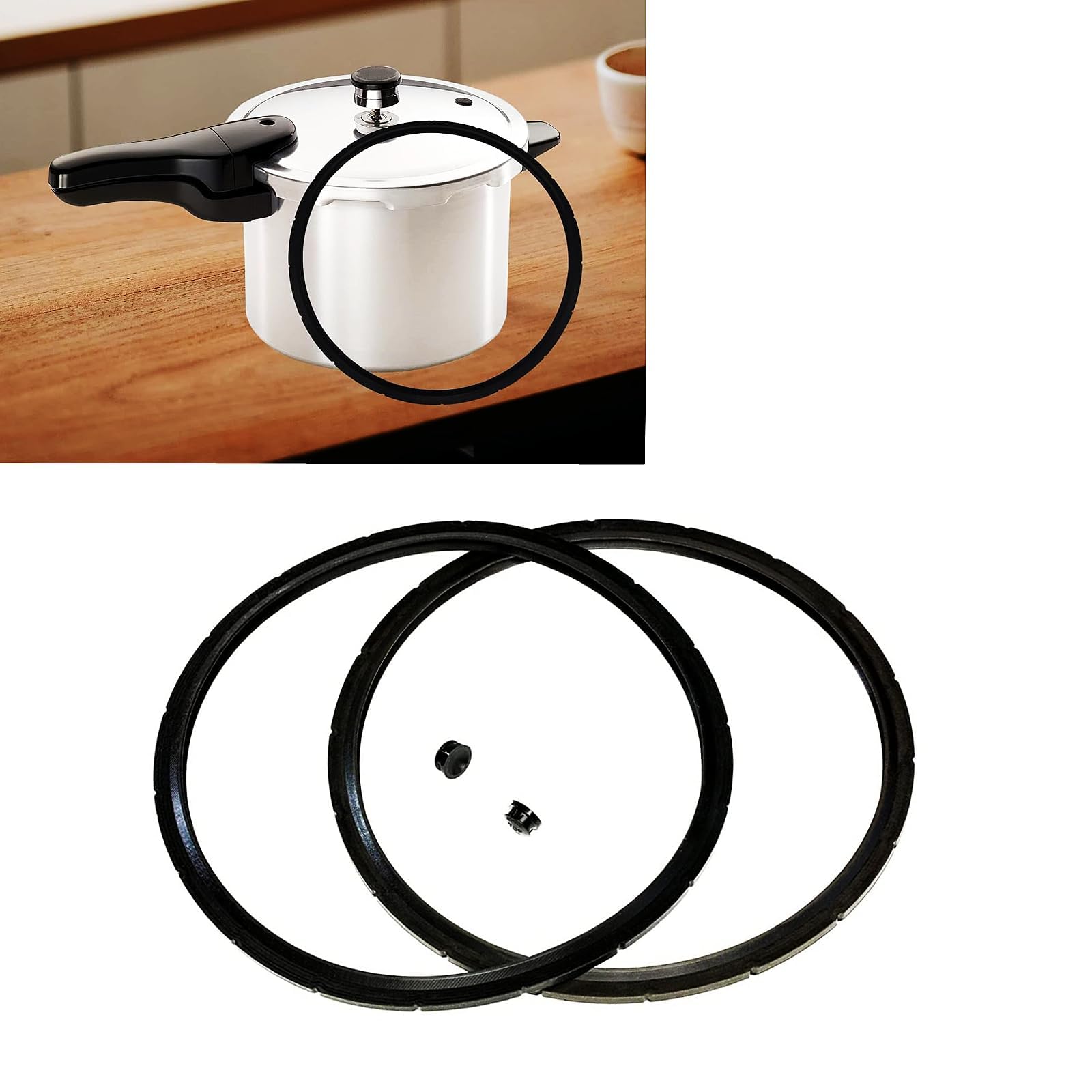 09936 Dichtungsring und Überdruckstopfen für Presto 0126002 0136102 0136403 0136304 0136001 0216001 Schnellkochtopf 4 6 Quart Kochtöpfe