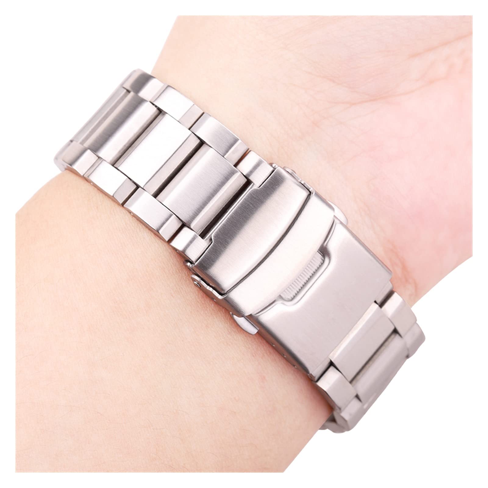 SiChouwz Cinturino in acciaio inox cinturino da donna metallo 18mm 20mm 22mm 24mm accessori argento rosa oro rosa nero