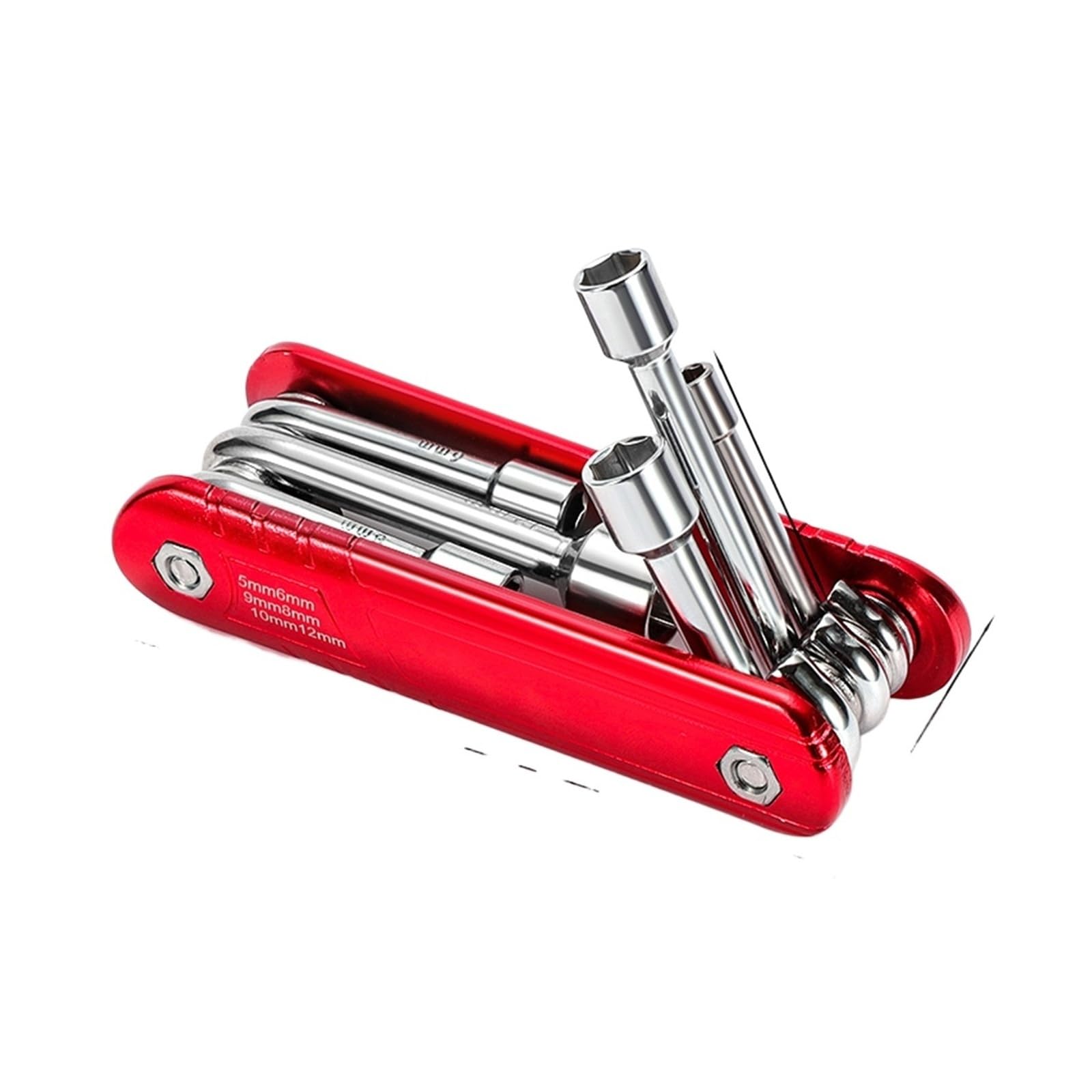 Yanyaxm B 6 In 1 Folding Nut Driver Set Imperial/Metric,Hex, Socket Wrench,Steel Shank Portable Handle