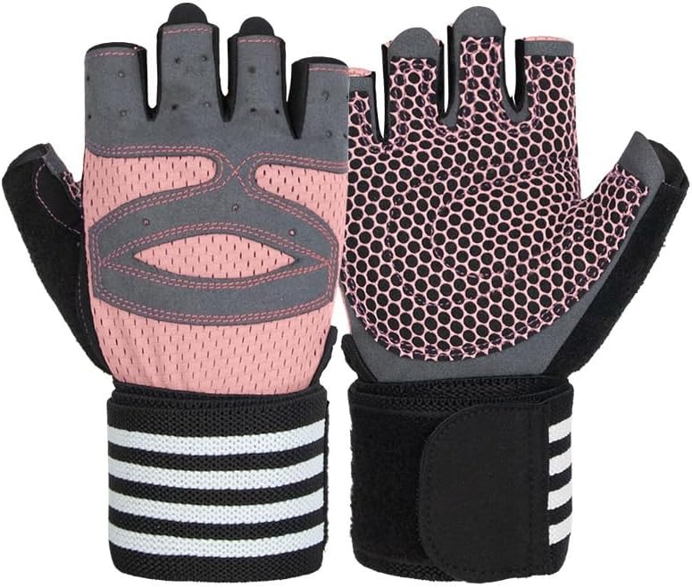 Nylon Half Finger Gloves Training Weightlifting Barbell Fitness Wear Wrist Guards Breathable