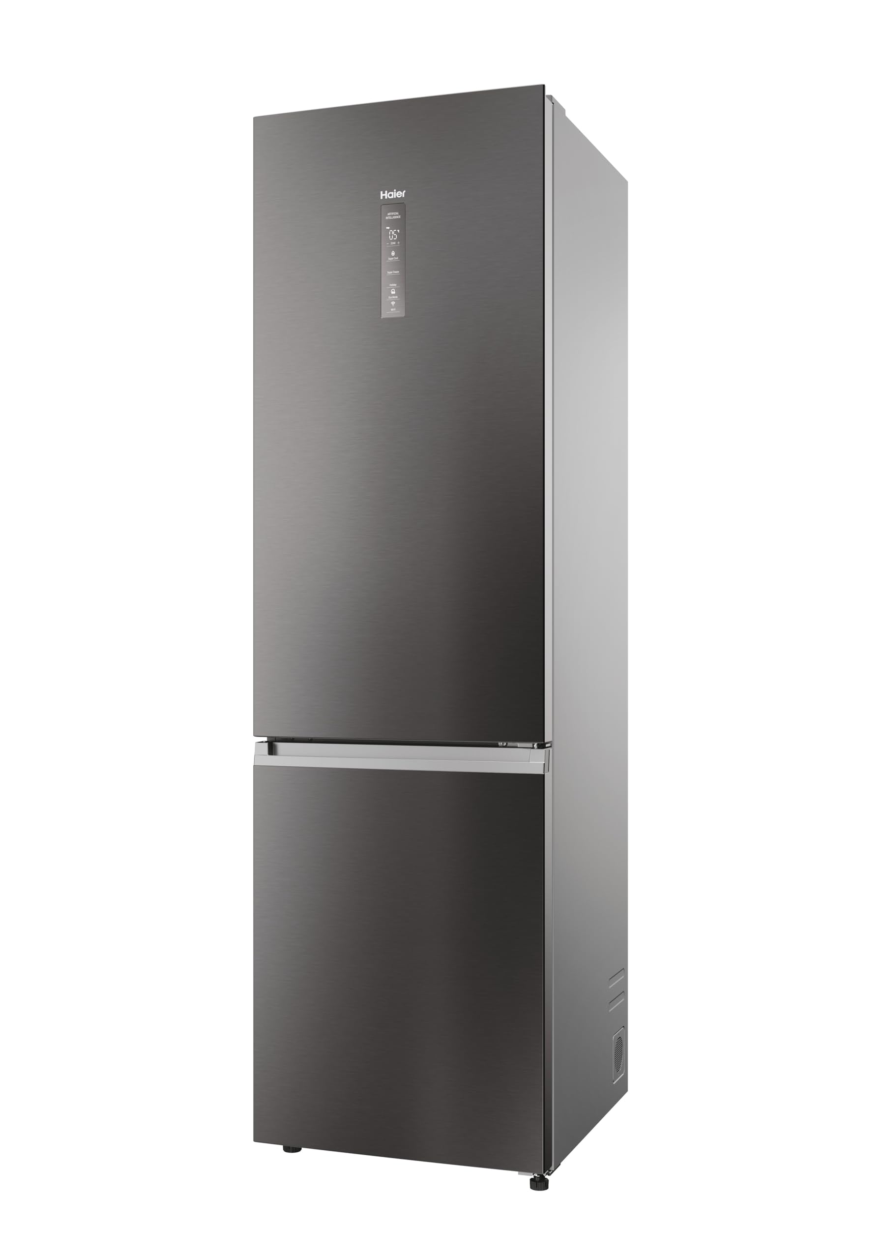 Haier 2D 60 Serie 3 PRO Frigorifero Combinato 406L (289L Frigo + 117L Freezer), Total No Frost, Wi-Fi hOn App, Air Surround, My Zone Pro, Classe D, Dark Inox, 205x59,5x66,7 cm (AxLxP), HDPW3620DNPD