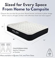 Vista 2 de King Koil colchón de aire de lujo con almohada mullida y parte superior en California King con bomba de alta velocidad patentada para el hogar