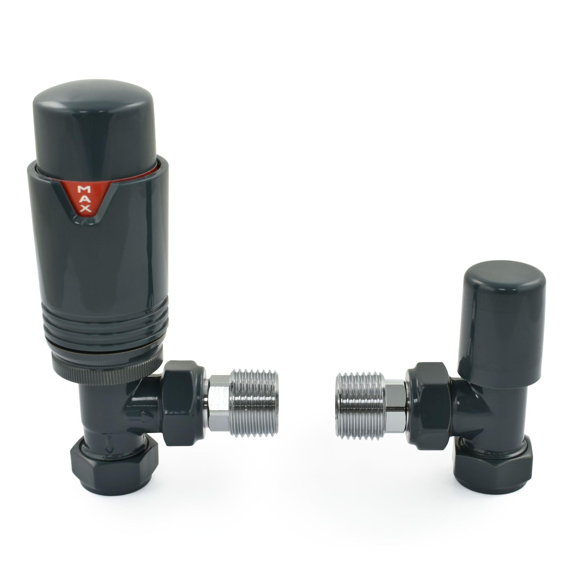 Thermostatic Radiator Valve Angled TRV - Style (All Anthracite)