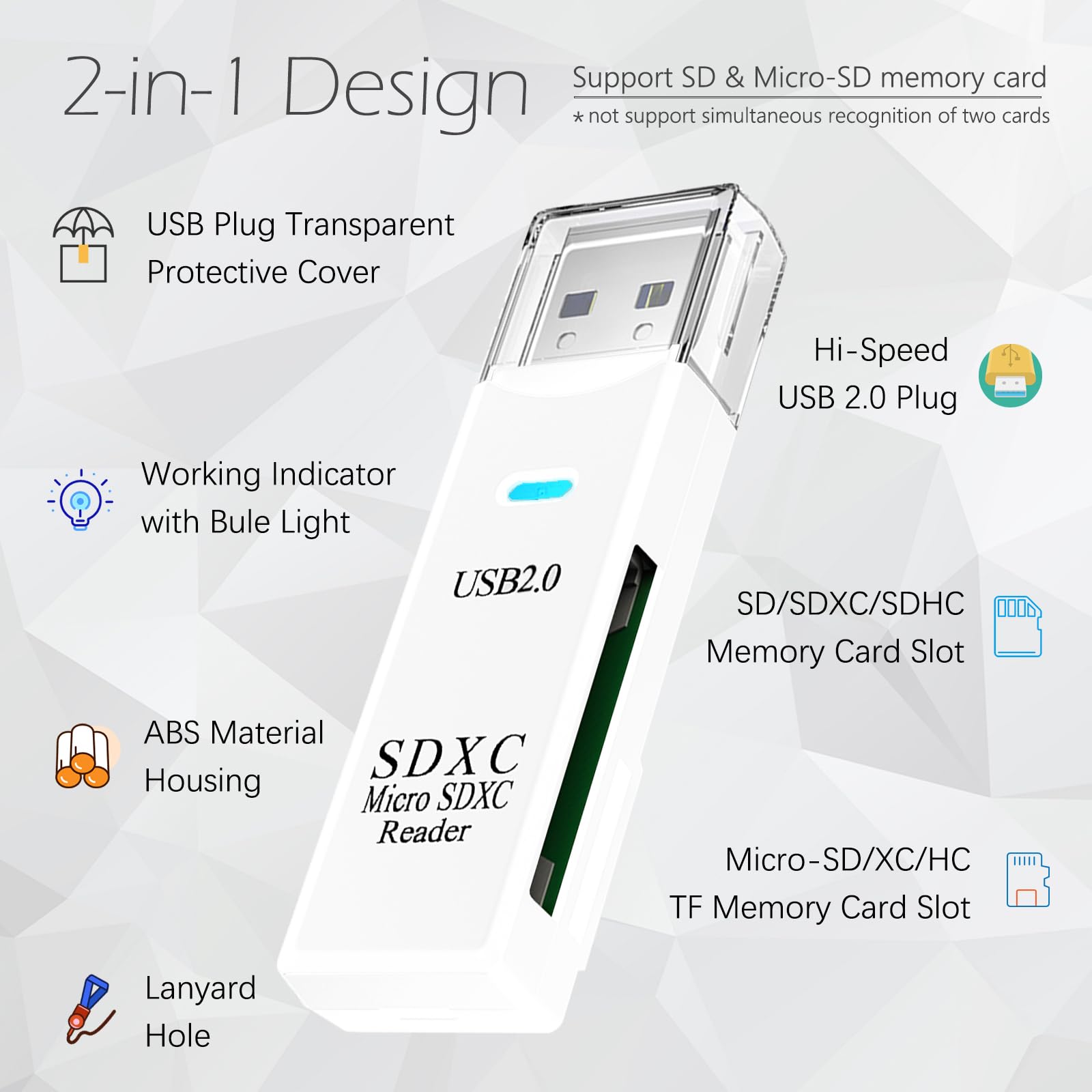 Lector de tarjetas SD USB 3.0 para PC, adaptador de tarjeta micro SD a USB, lector de tarjetas para lector de tarjetas de memoria de cámara, lector de tarjetas para portátil (paquete de 3 USB
