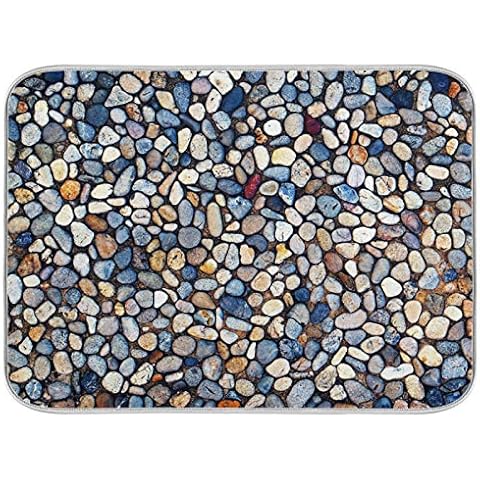 susiyo Colorful Stone Texture Pattern Dish Drying Mats for Kitchen Counter 18 x 24 Inch Super Absorbent Dish Drainer Rack Matts Drying Pads for Countertop Cover