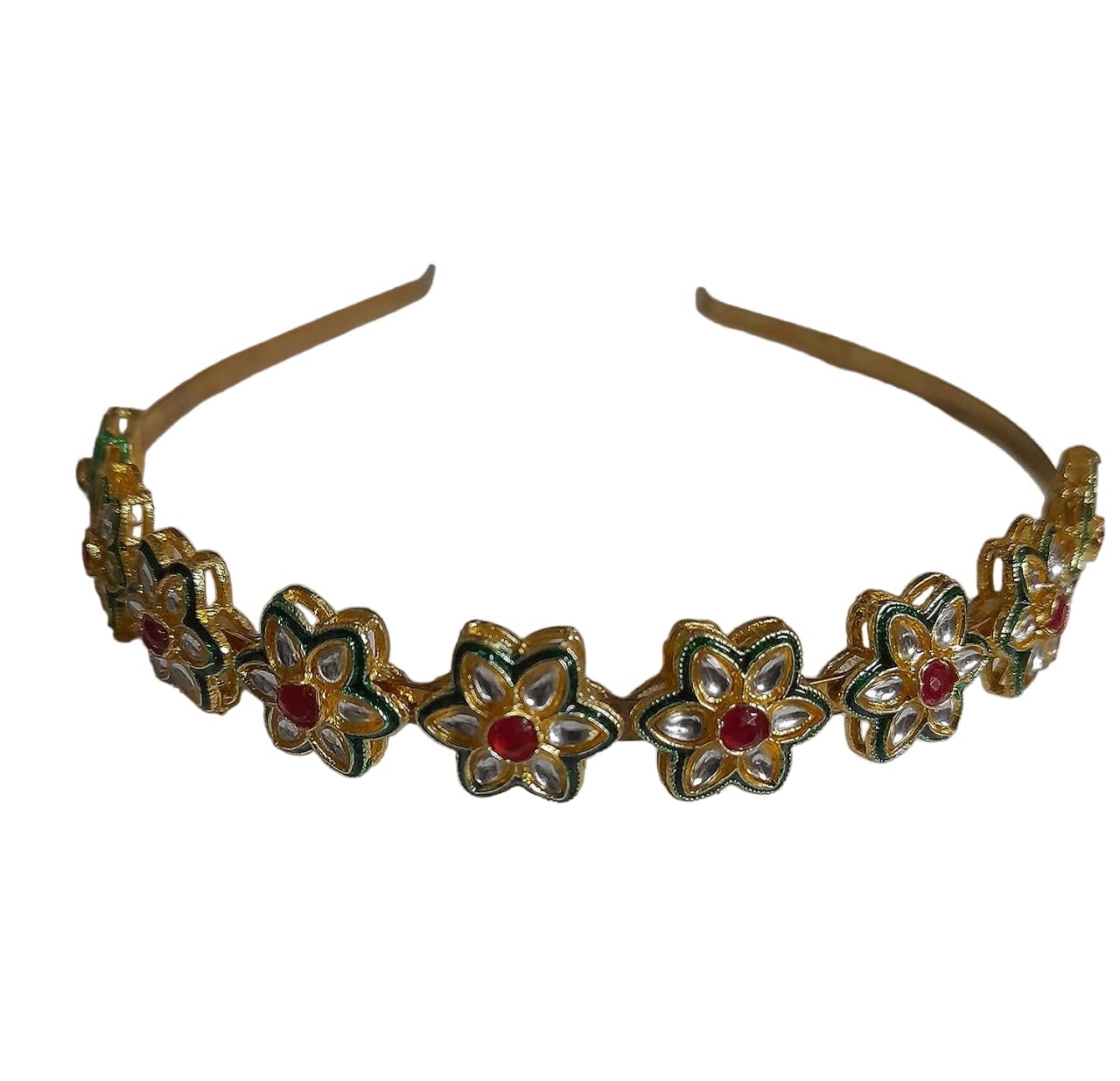 MANBHAR GEMS - Kundan stone mathapatti Hair Band for Women and Girls Tiara Head Piece Sheeshphool Matha patti | Hair Accessory for Festive Season Weddings Shaadi Head band (B0CLNSRF8W) Amazon Price History, Amazon Price Tracker