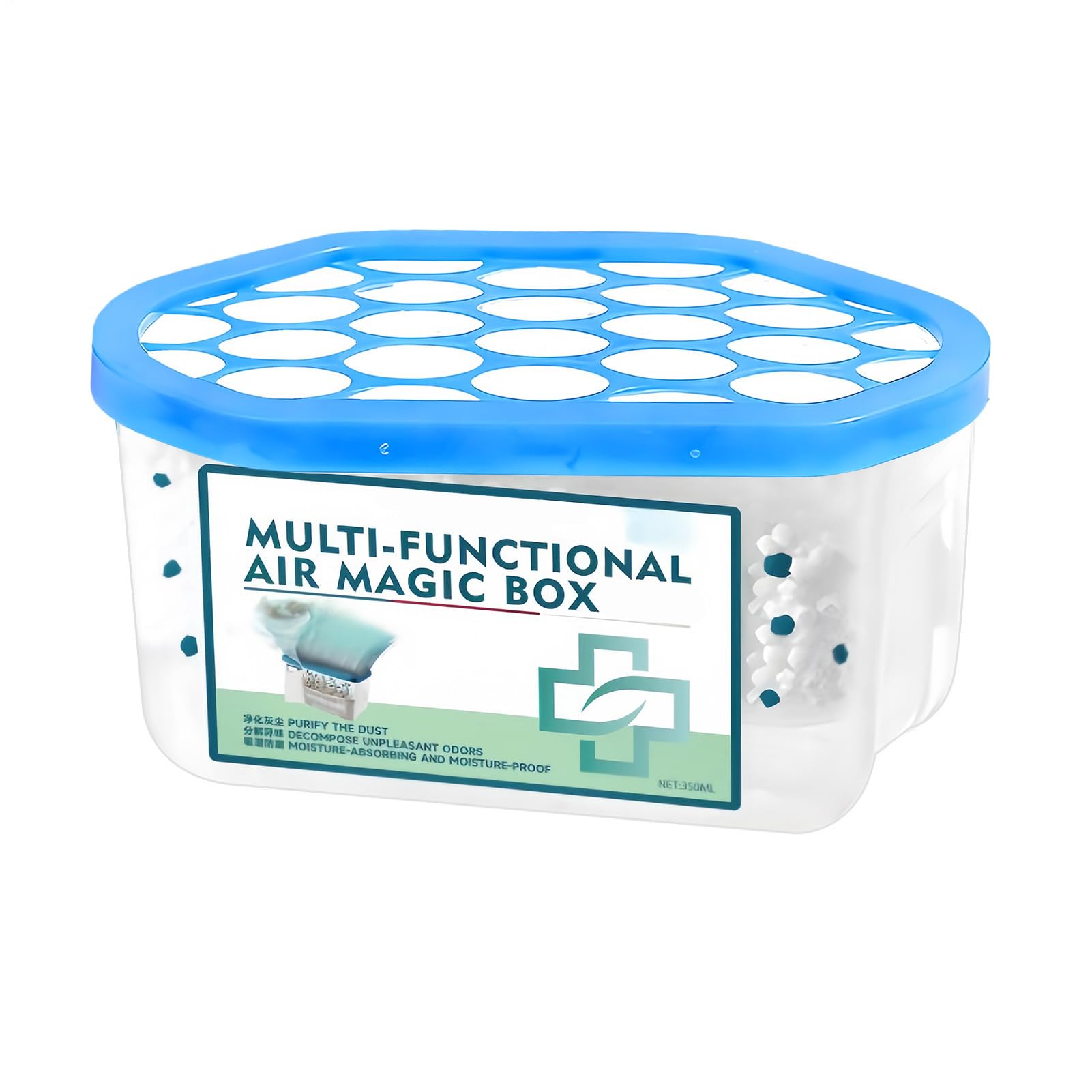 Air Purification Dust Removal Magic Box, 13x10x7cm Multi-Functional Air Magic Box, Automatic Dust Collection, Plant Extract Formula, Moisture Proof, Long-Lasting Airs Freshener, For Home