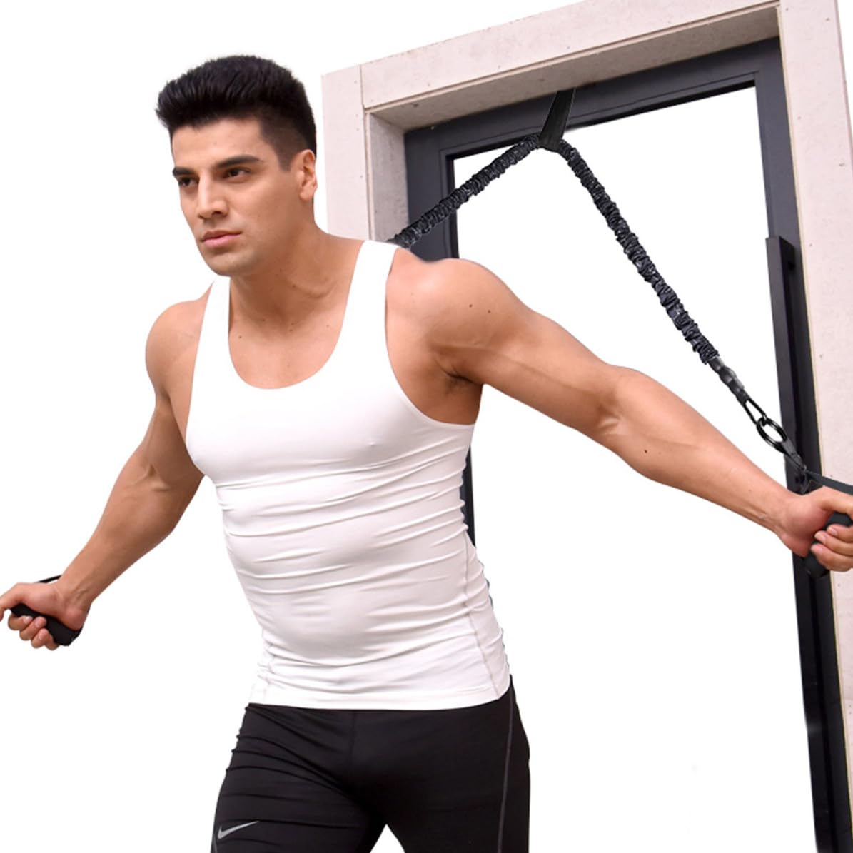 Alipis Cuerda de Tracción para Entrenamiento de Yoga y Fitness Banda Elástica de Resistencia para Cintura y Piernas Compacta y Ligera