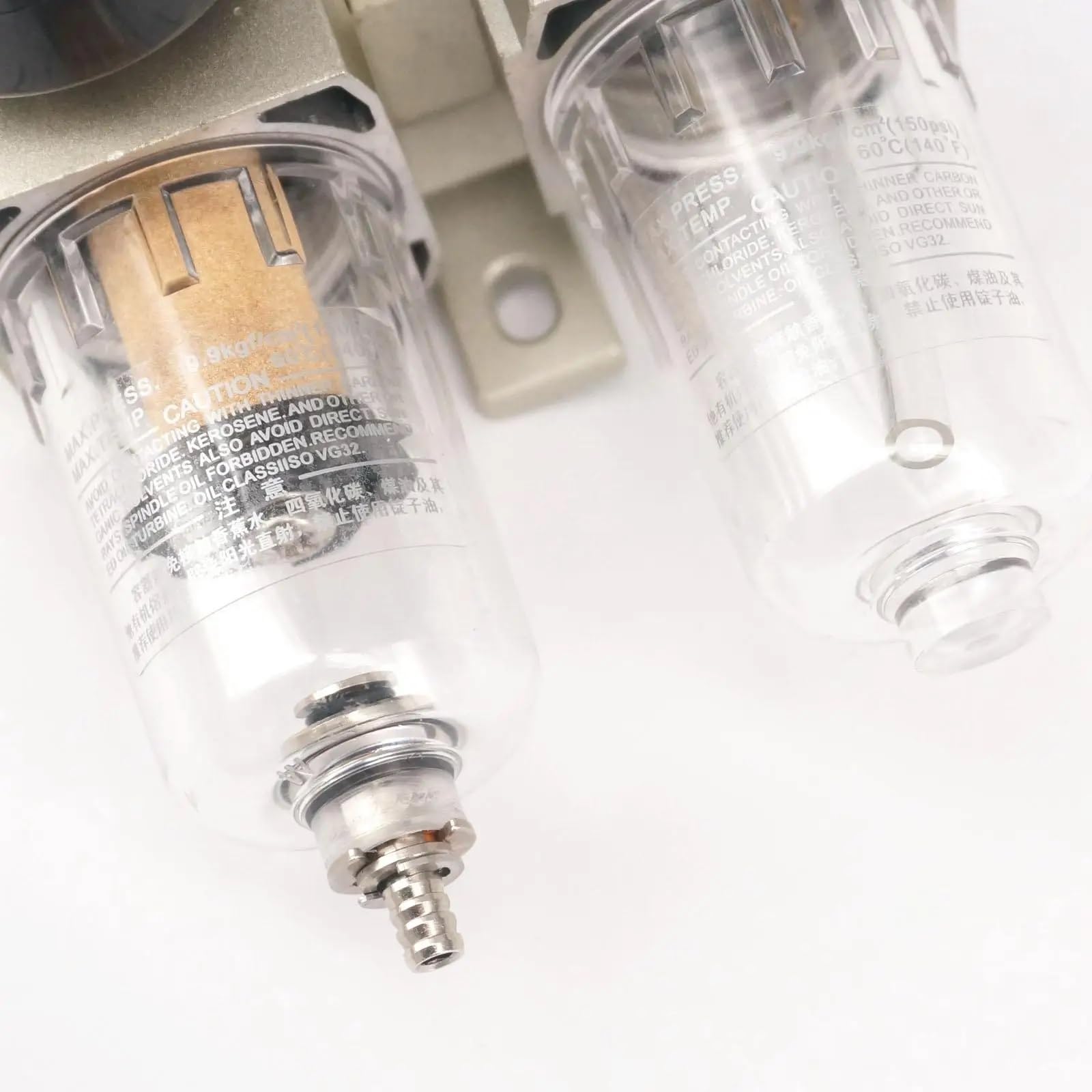 Regulador de Filtro de Aire con lubricador y Drenaje Manual AC2010-02, 1/4" BSPP, Combinado