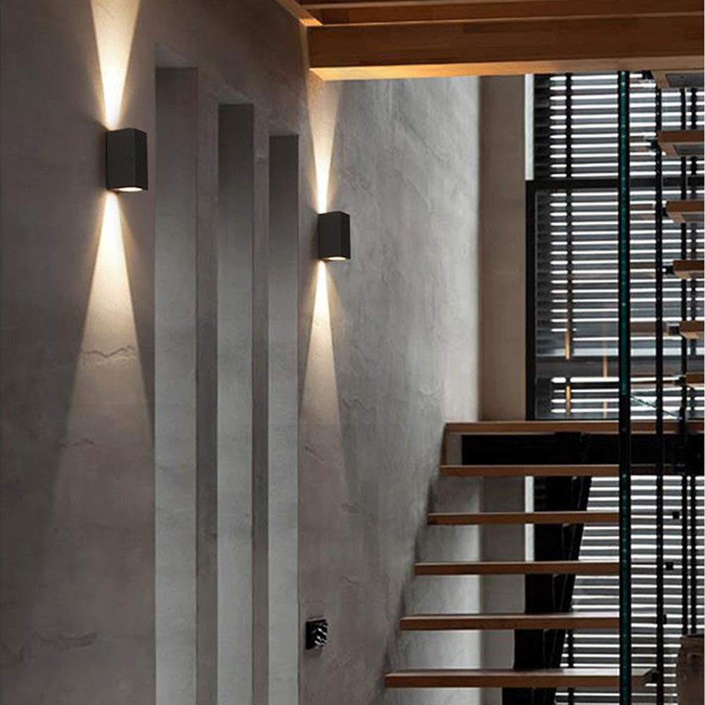 Nowoczesna lampa ścienna LED do użytku na zewnątrz, 6 W, aluminiowa, wodoodporna IP65, oświetlenie wewnętrzne, oświetlenie do przedpokoju, drzwi, ciepła biel, 3000 K