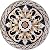 Flower Medallion - Jacinth Mosaic | Mosaic Art | Mosaic Designs | Mosaic Artwork | Mosaic Wall Art Floor Inlay by Mozaico | Handmade Mosaics | 24" x 24"