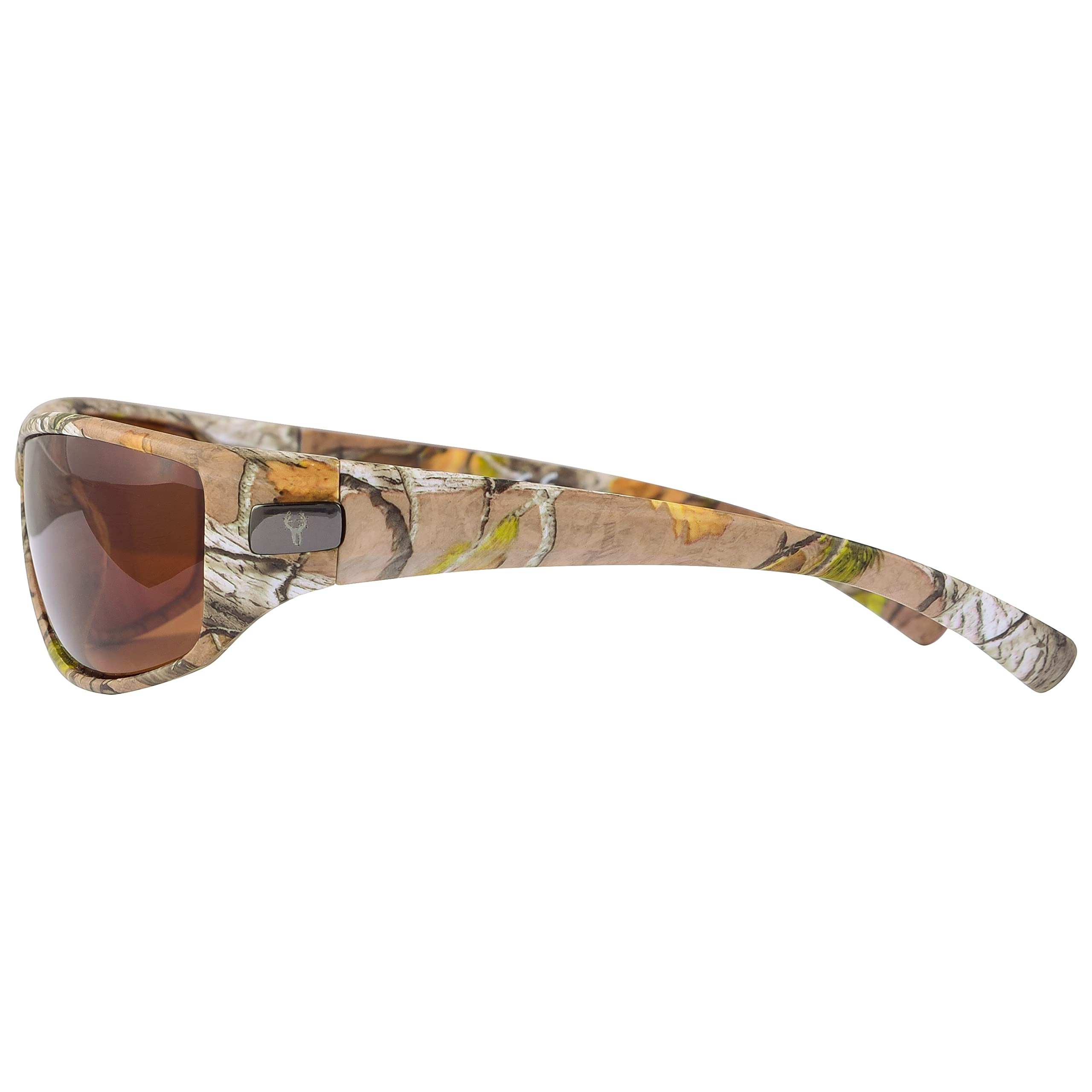 Hornz Gafas de sol polarizadas de camuflaje marrón bosque para hombres – WhiteTail – Bolsa de microfibra a juego libre, Camuflaje Bosque café, Medium