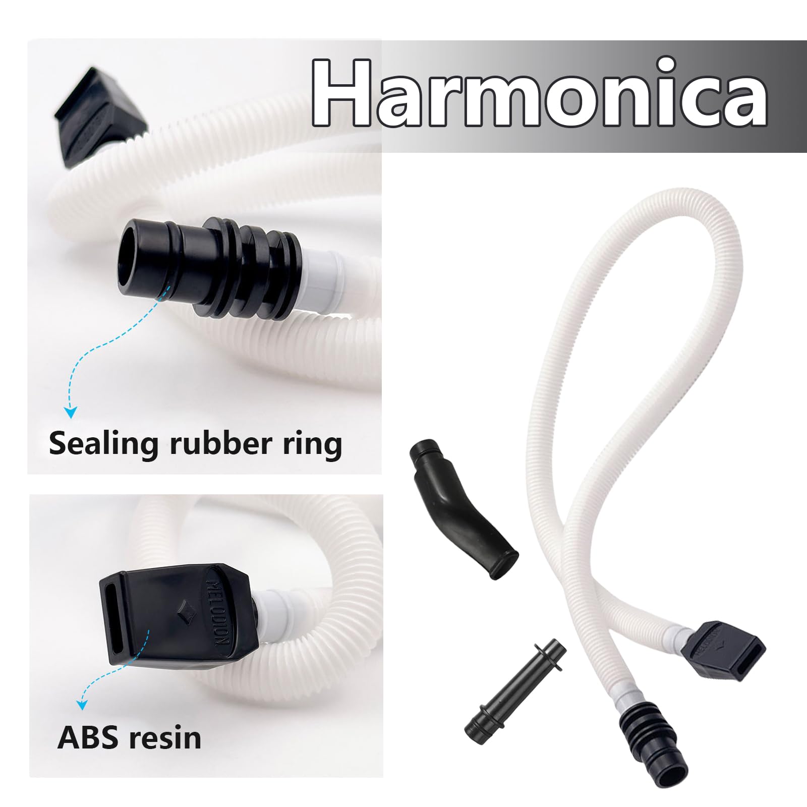 3 PCS Tubo flessibile Melodica, Tubo per Melodica, Boccaglio Melodica e Tubo Flessibile, Melodica Tube, con Boccaglio, Accessori per Tubi per Principianti con Custodia Protettiva
