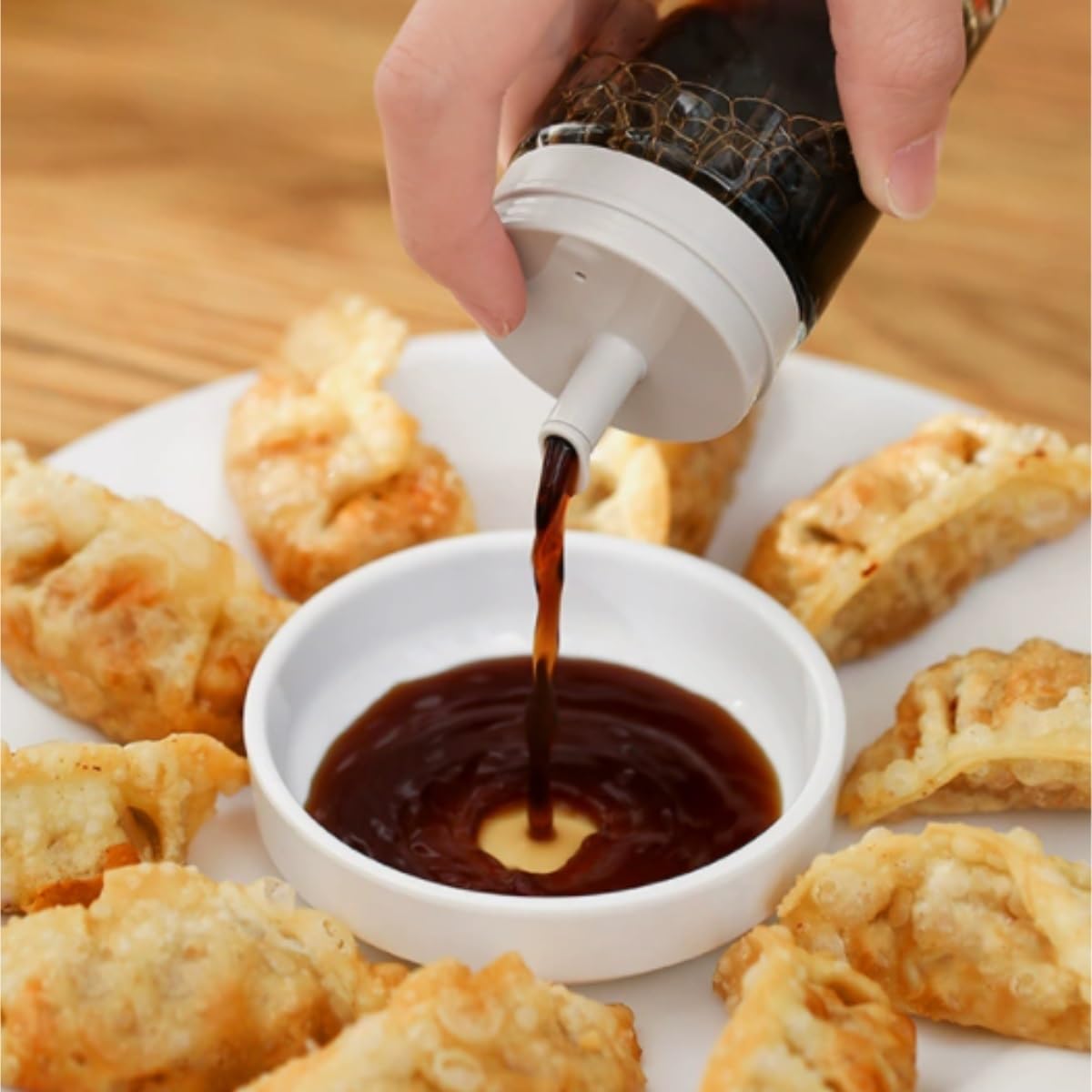 Dispenser per Salsa di Soia Bottiglia di Olio in Vetro da Cucina A Prova di Perdite, Bottiglia di Olio for Condimento con Aceto E Salsa di Soia, Set da 2 Pezzi Contenitore Dell'olio