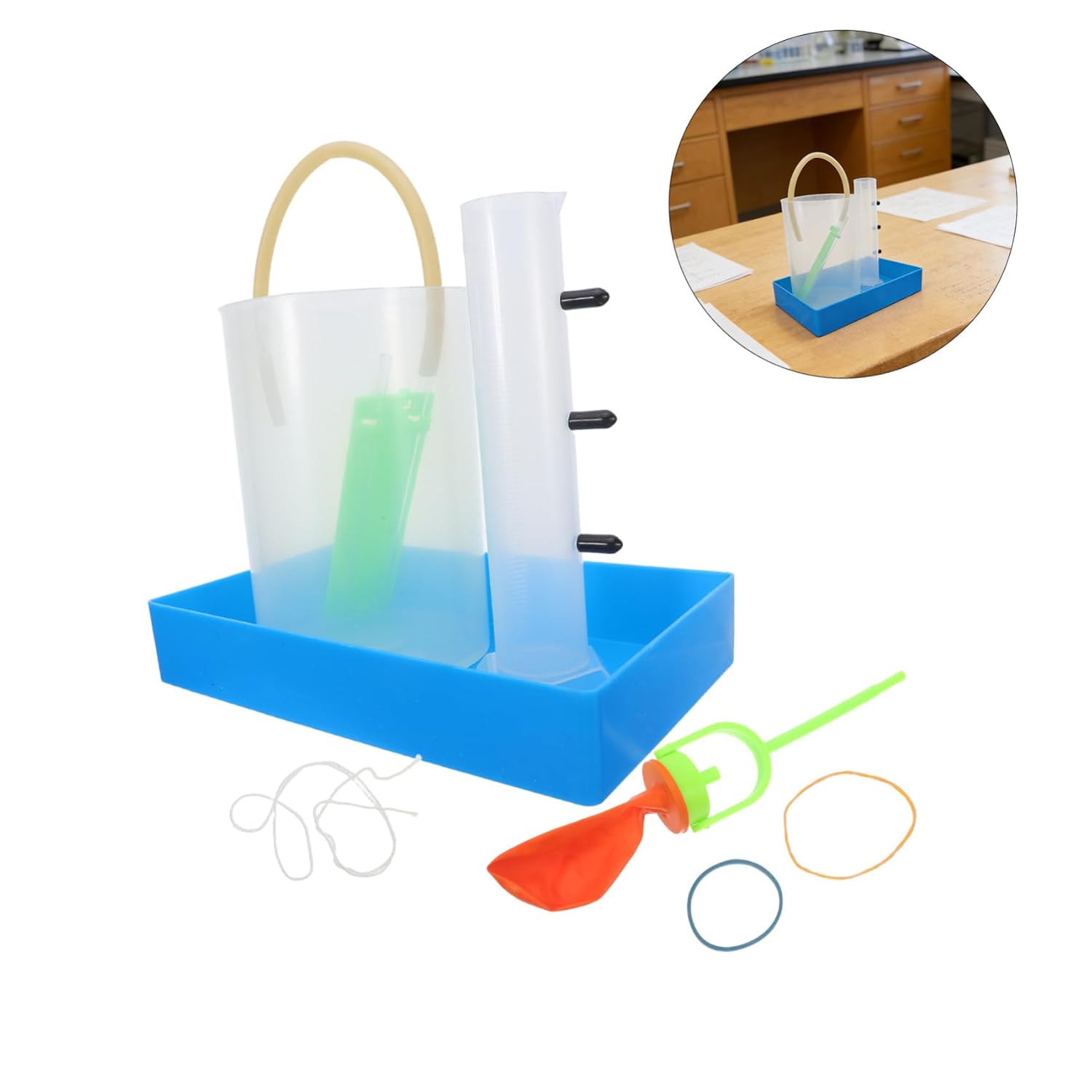Liquid Pressure Depth Experiment Apparatus Plastic Physics Teaching Device