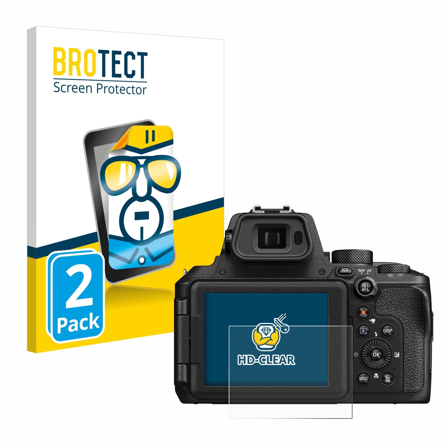 Brotect Pellicola Protettiva Per Nikon Coolpix W150 – 2 Pezzi, Trasparente HD, Anti-impronta, Made In Germany
