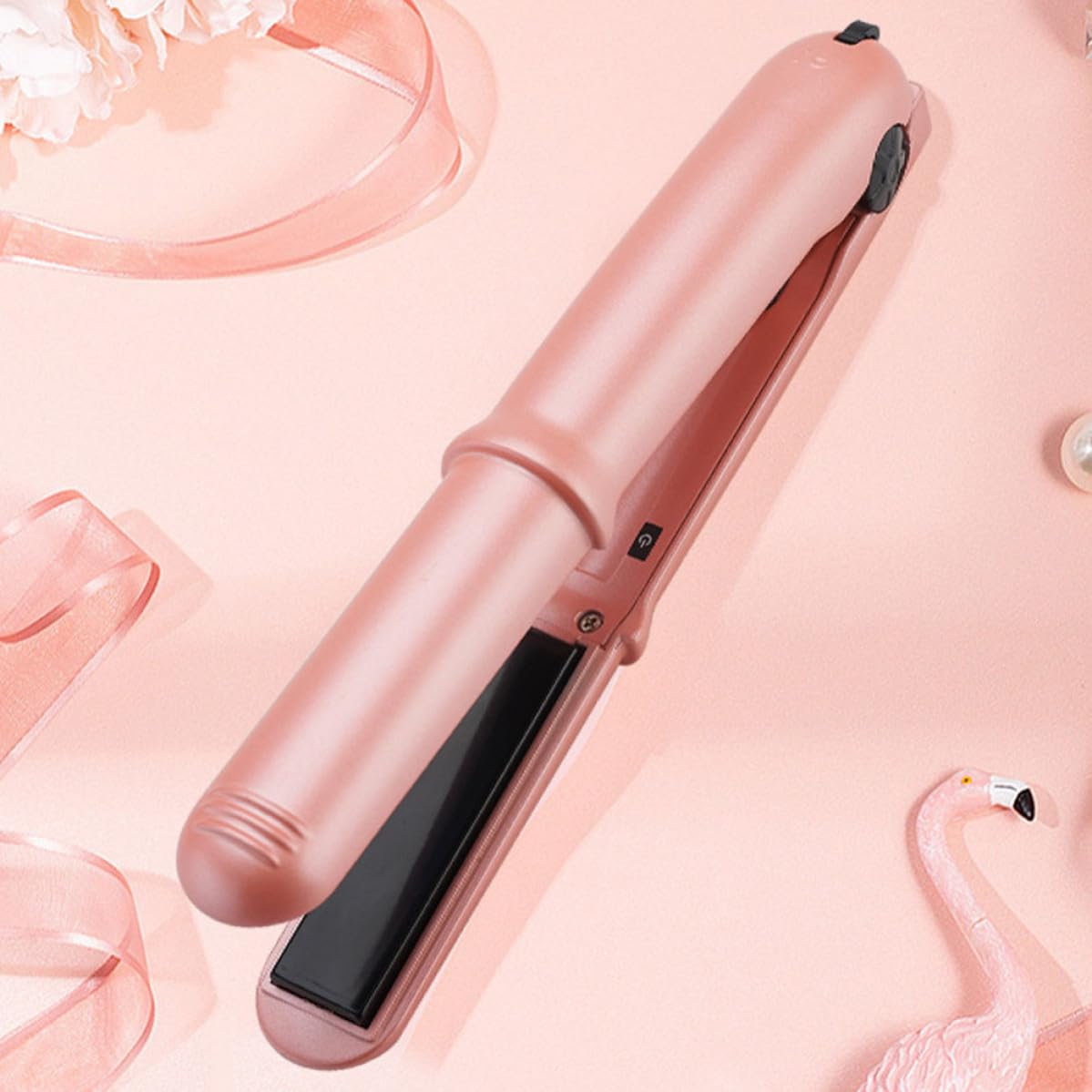 INOOMP Plancha de Pelo Mini Portátil Calentamiento Rápido 25w 160℃-200℃ Herramienta Versátil para Alisar y Rizar Cabello en Rutina Diaria