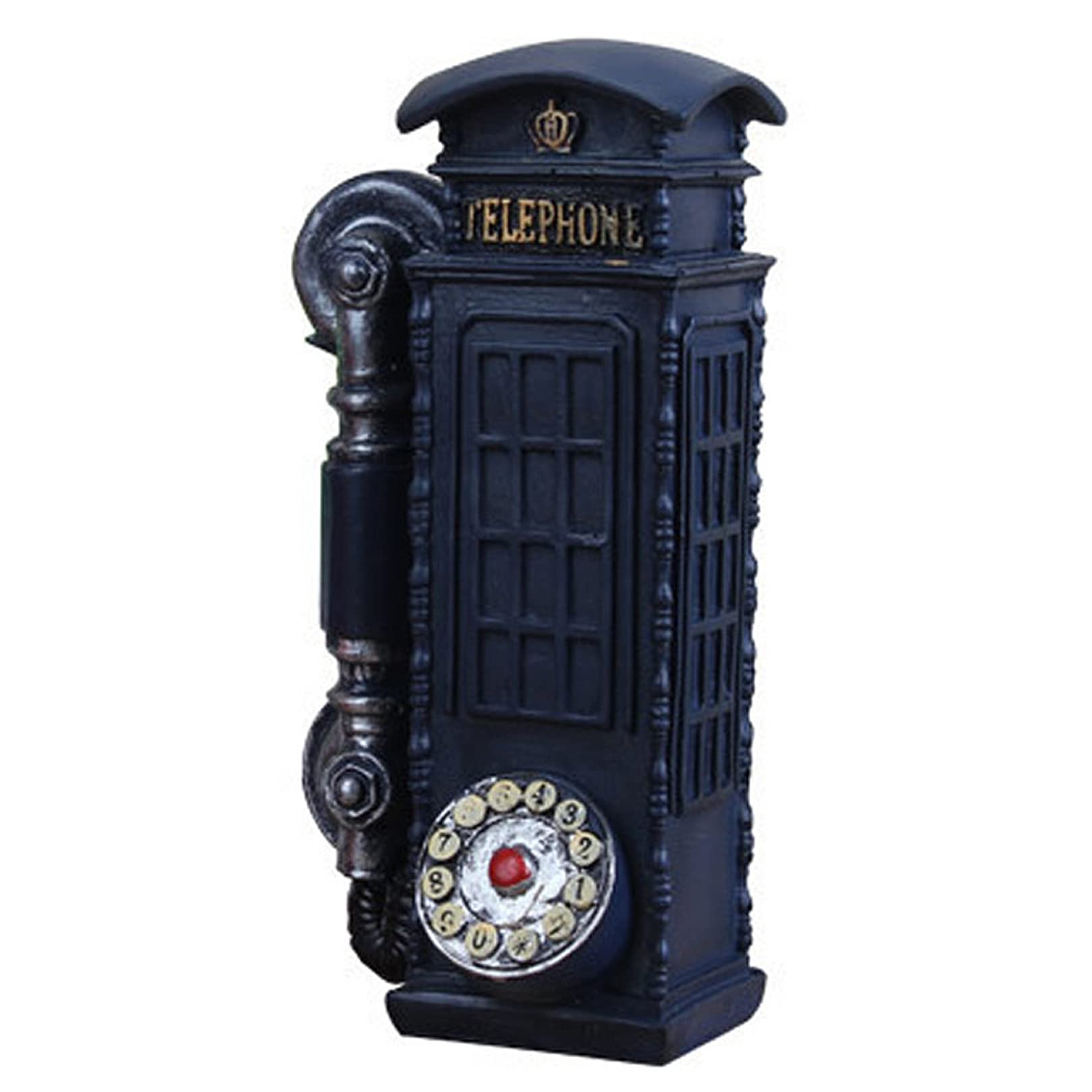 Cabine téléphonique britannique bleue rétro pour déco de bureau vintage