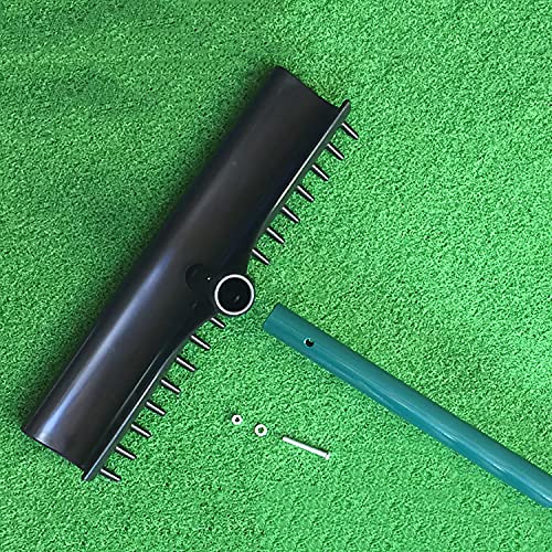 KLYDBMYT Lawn Rake,Lawn Leveling Rake, Driving Range and Trap Bunker Rake, Garden Yard Leaf Lawn Organizer Tool Kit, The Handle Is Divided In Half, Compact and Easy To Carry - Image 3