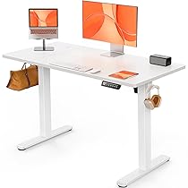 ErGear Scrivania Regolabile in Altezza per Ufficio e Computer 120 x 60 cm, Con Pannello Intelligente a 4 Memorie e Piano Assemblato