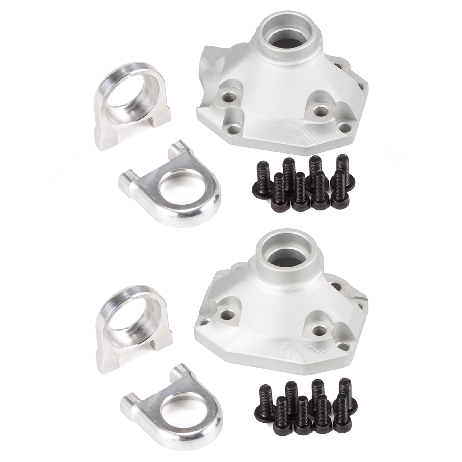 CobraCrawler 2pcs Aluminum Front Rear Diff Cover Set,Third Member Set Front Rear Diff Cover for Vanquish H10 Optic Phoenix VRD F10 Portal Straight